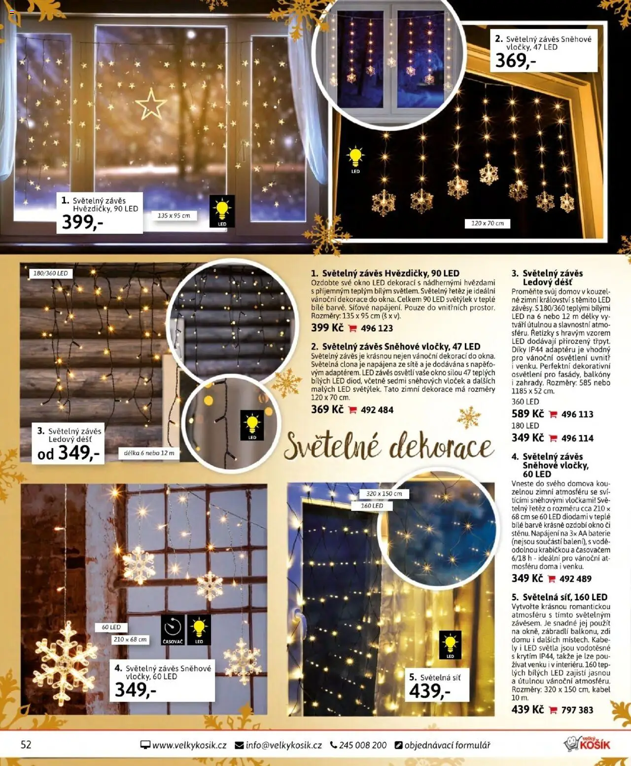 Velký Košík katalog říjen od 01.10.2025 | Strana: 52 | Produkty: Závěs, Zábradlí, Baterie, Dekorace