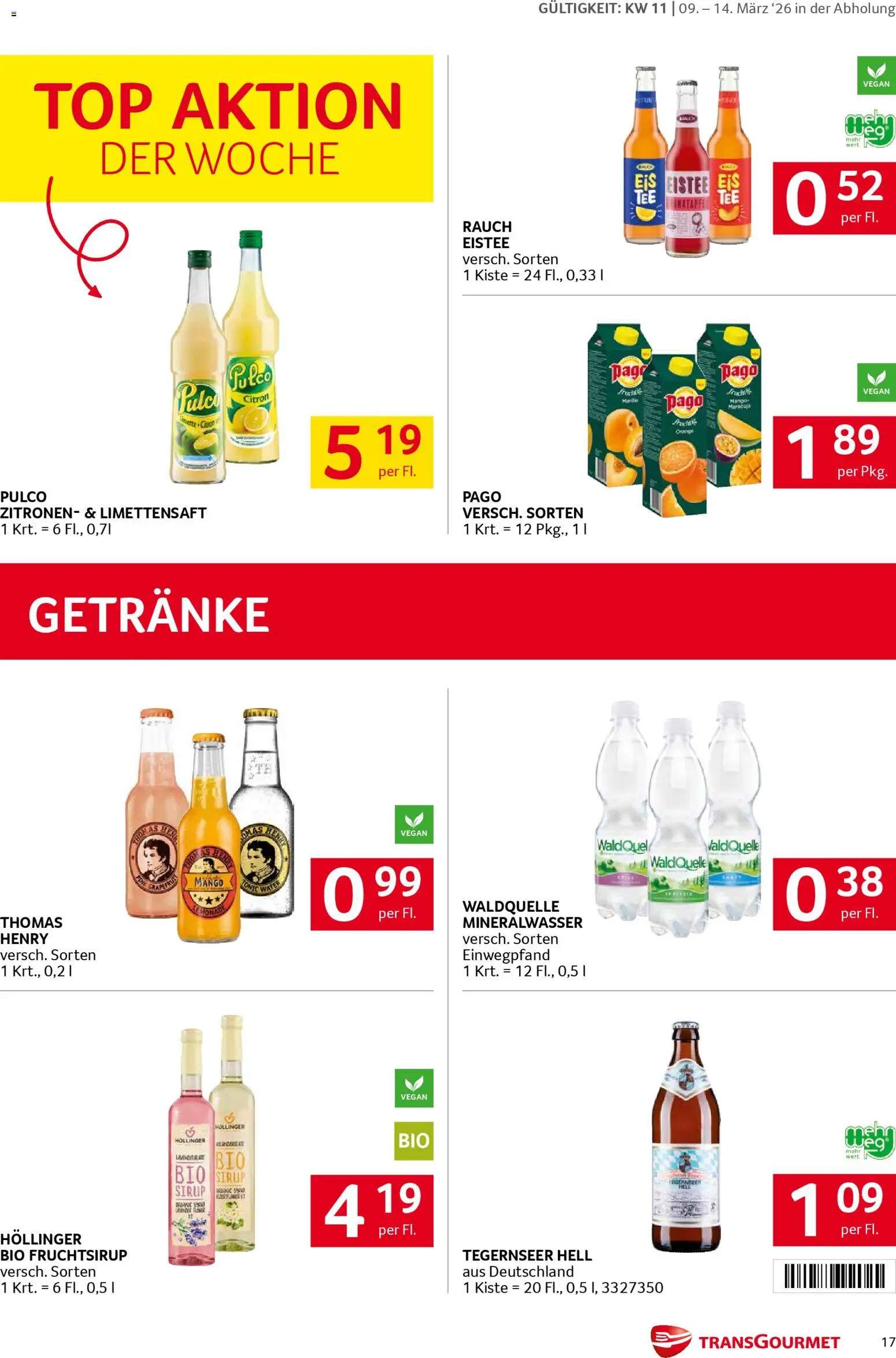 Transgourmet Flugblatt gültig ab 08.03.2026 | Seite: 17 | Produkte: Mango