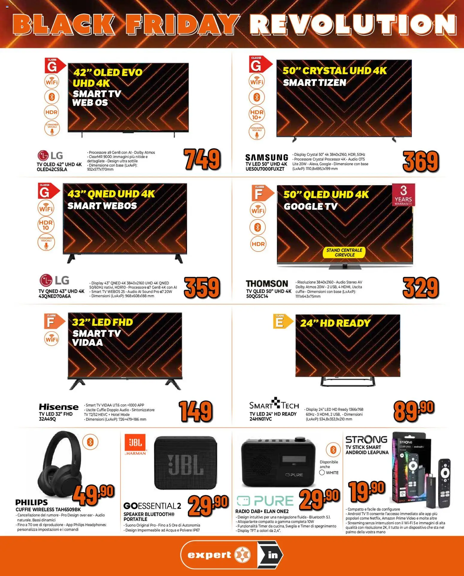 Volantino Ipercoop del 17.11.2025 | Pagina: 3 | Prodotti: Acqua, Video, Cuffie, Speaker