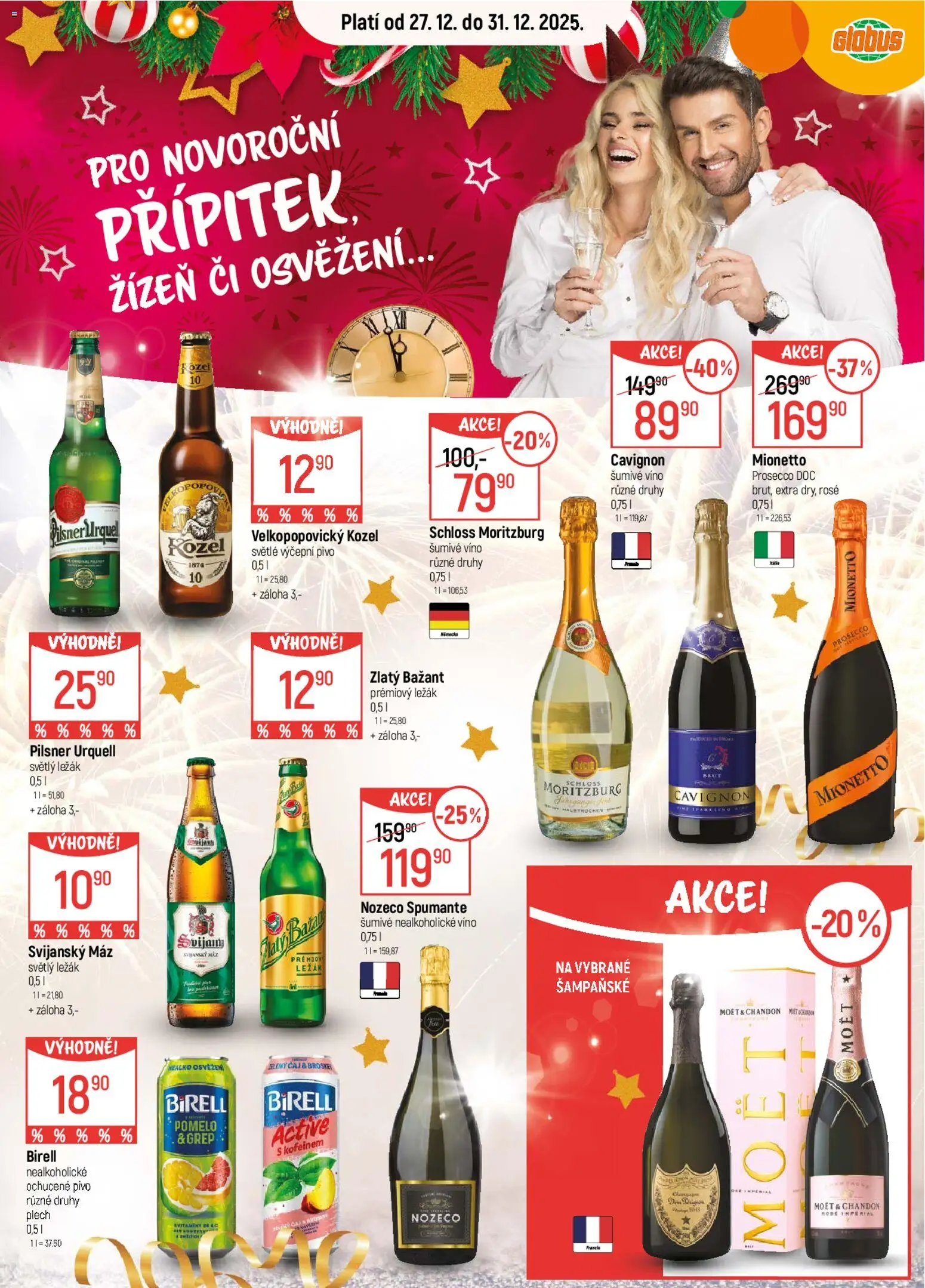 Globus leták od 27.12.2025 | Strana: 11 | Produkty: Globus, Šampaňské, Moët, Pilsner