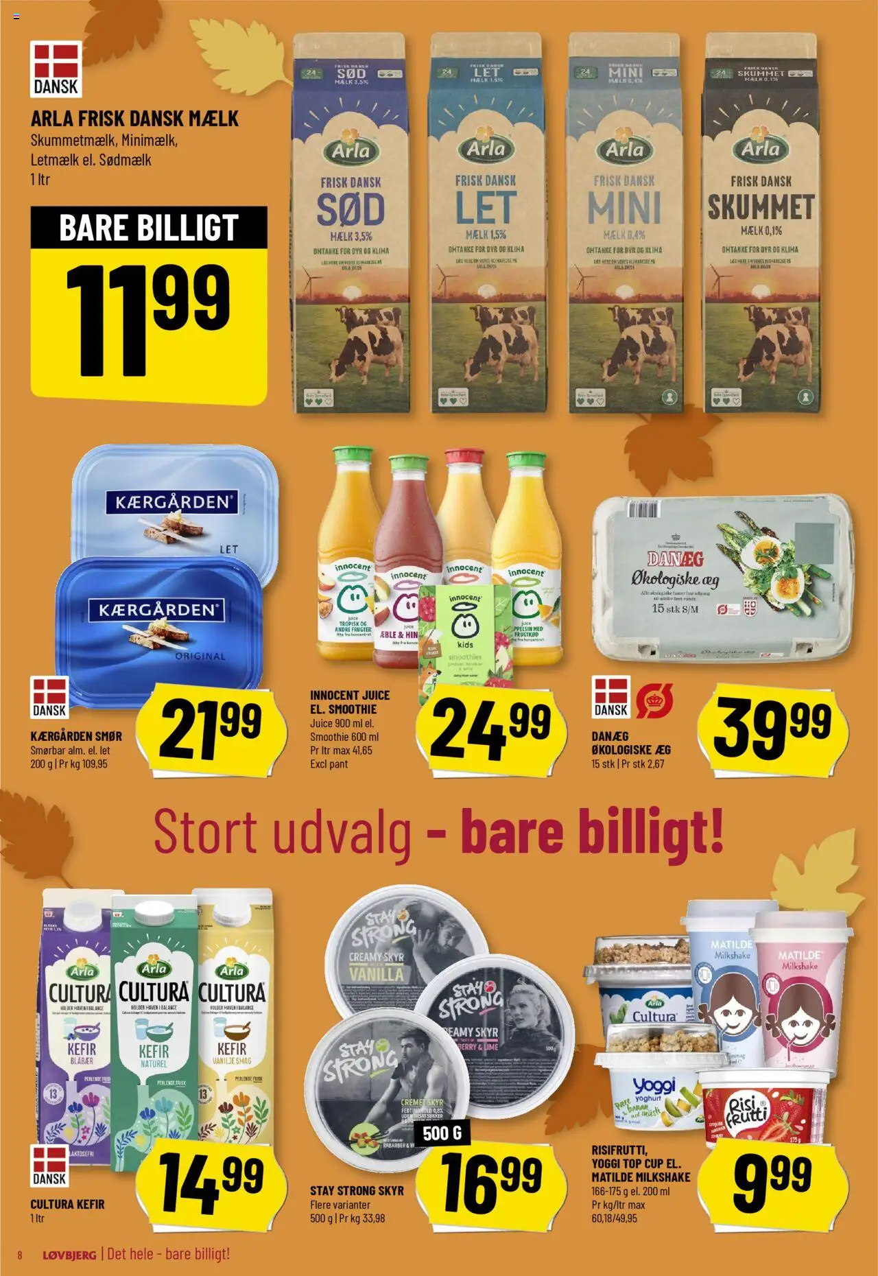 Løvbjerg tilbudsavis – gyldig fra 17.10.2025 | Side: 8 | Produkter: Rabarber, Smør, Smoothie, Vanilje