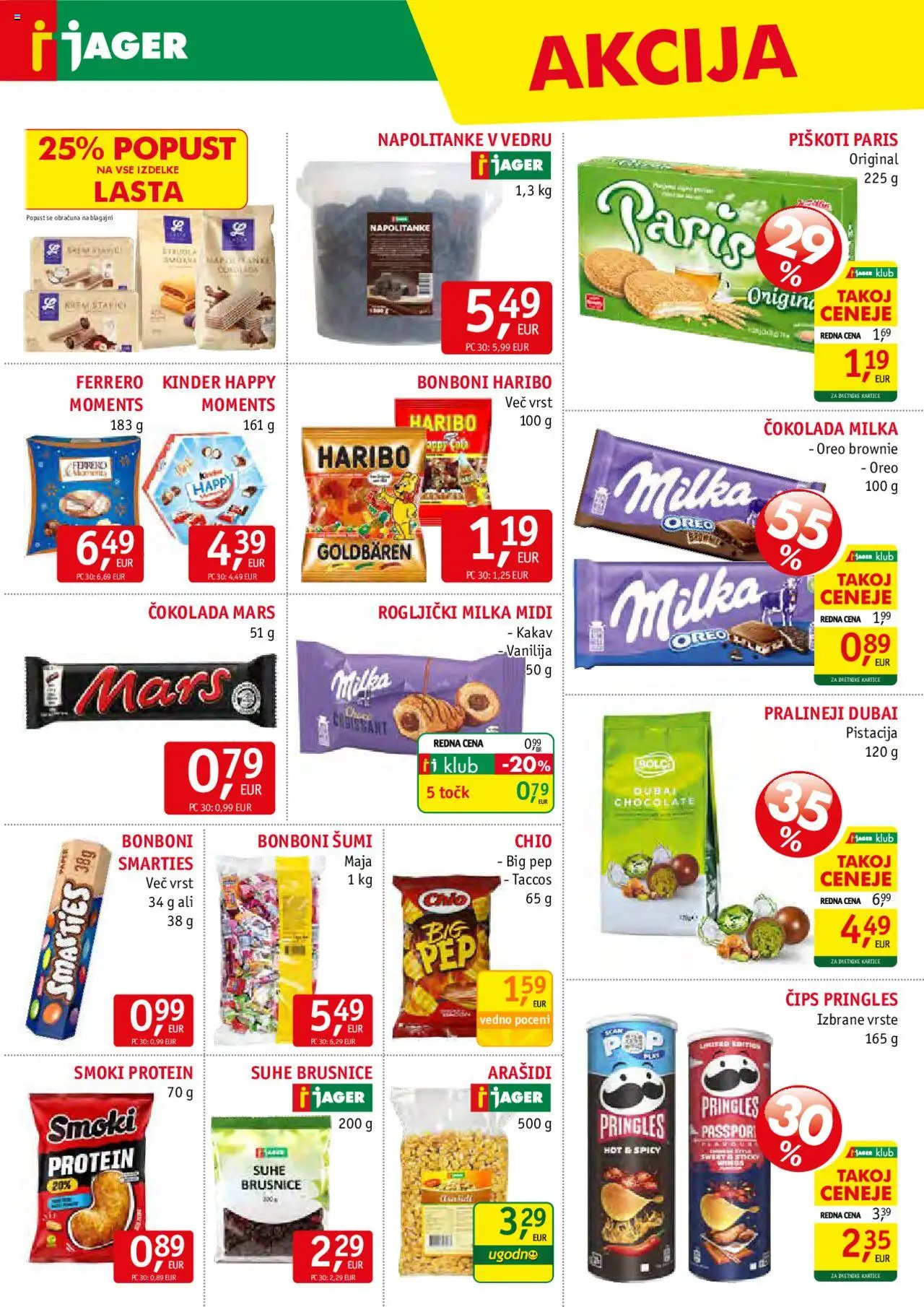 Novi Jager katalog ponudbe – veljaven od 22.10.2025 | Stran: 10 | Izdelki: Napolitanke, Rogljički, Kakav, Piskoti