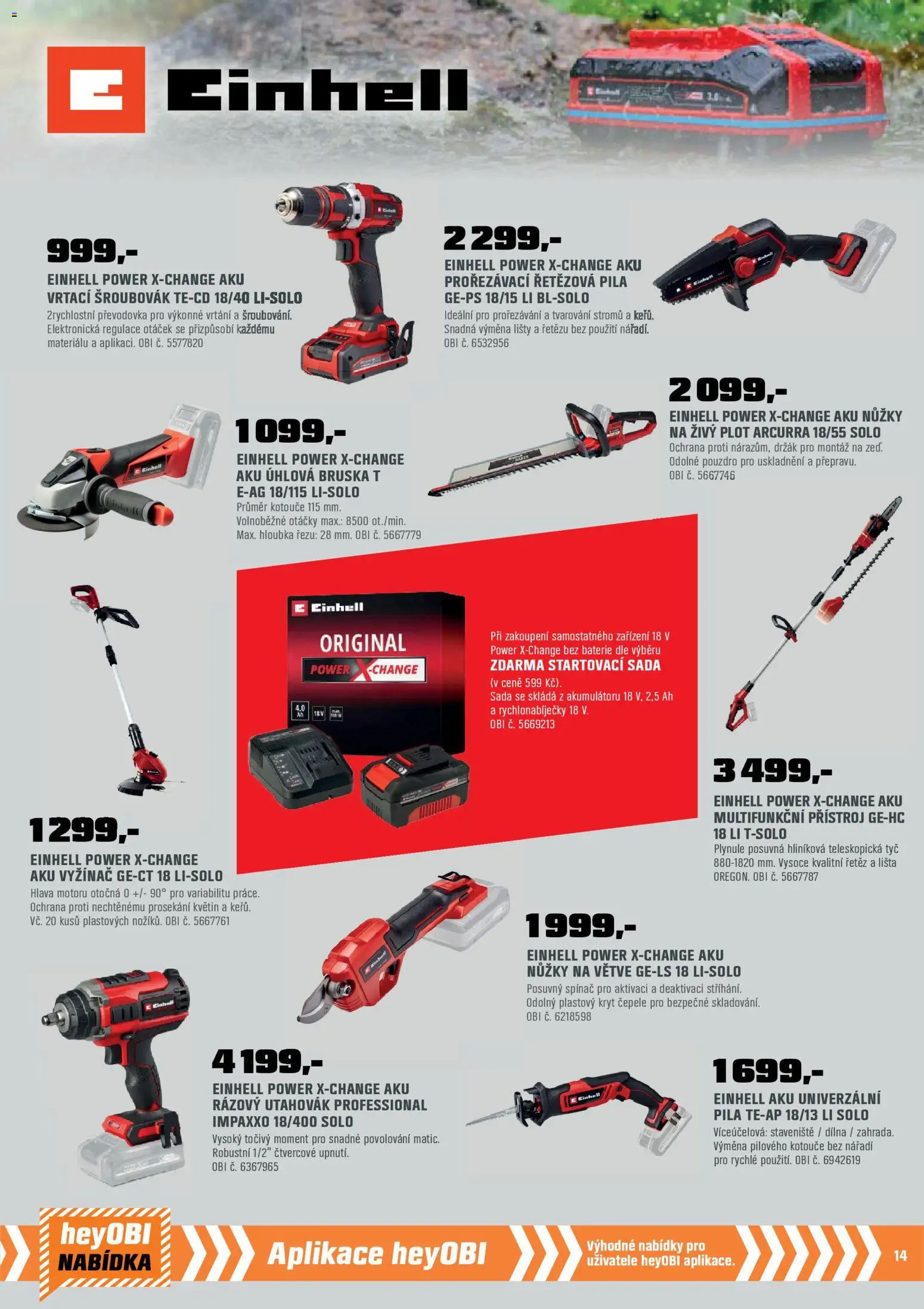 OBI leták od 01.03.2026 | Strana: 15 | Produkty: Šroubovák, Bruska, Pouzdro, Baterie
