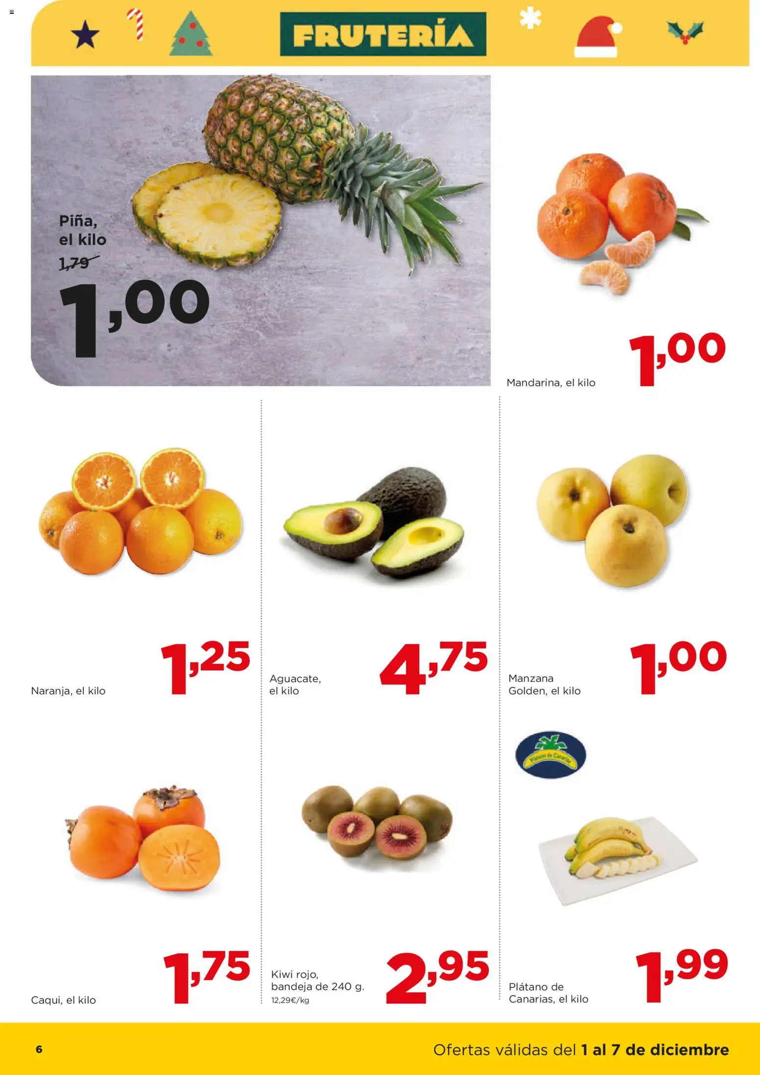 Alimerka folleto Castilla y León │ válido desde el 01.12.2025 | Página: 6 | Productos: Kiwi, Manzana, Bandeja