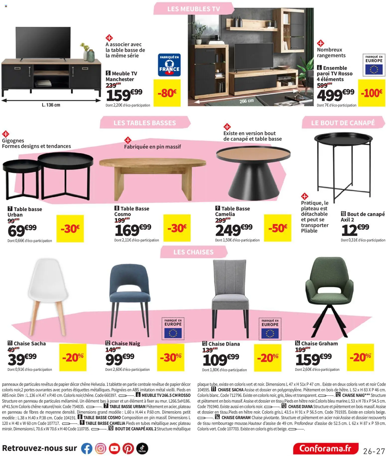 {H1} | Page: 27 | Produits: Tablette, Camelia, Poignées, Canapé