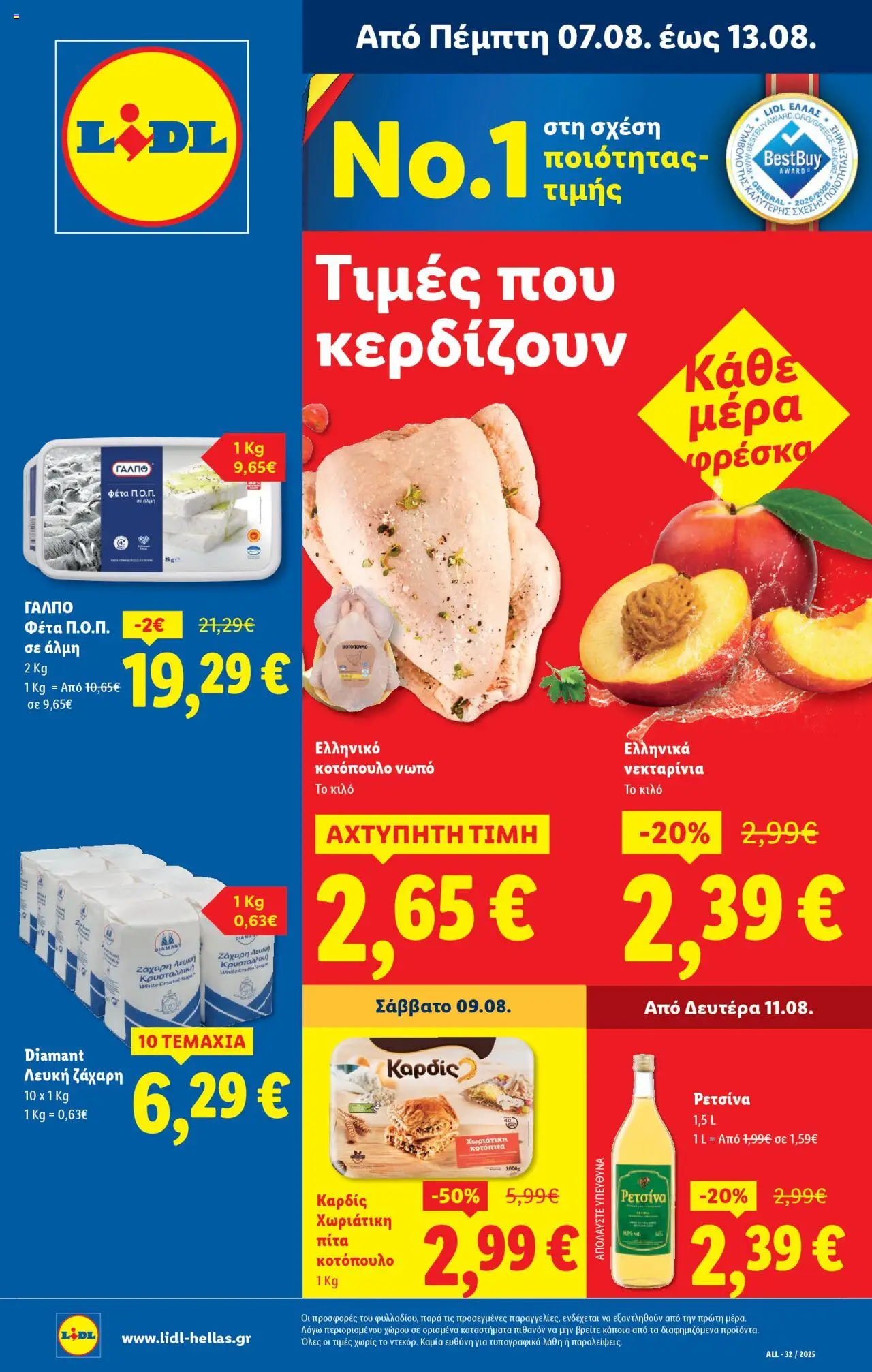  | Σελίδα: 1 | Προϊόντα: Κοτόπουλο, Φέτα, Νεκταρίνια, Ζάχαρη