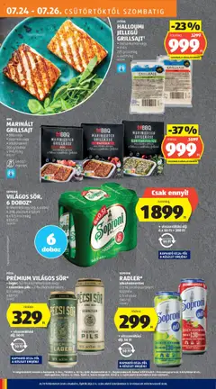 Aldi akciós ujság - amely érvényes a következő dátumtól: 24.07.2025 | Oldal: 18 | Termékek: Chili, Grillsajt, Doboz, Sör