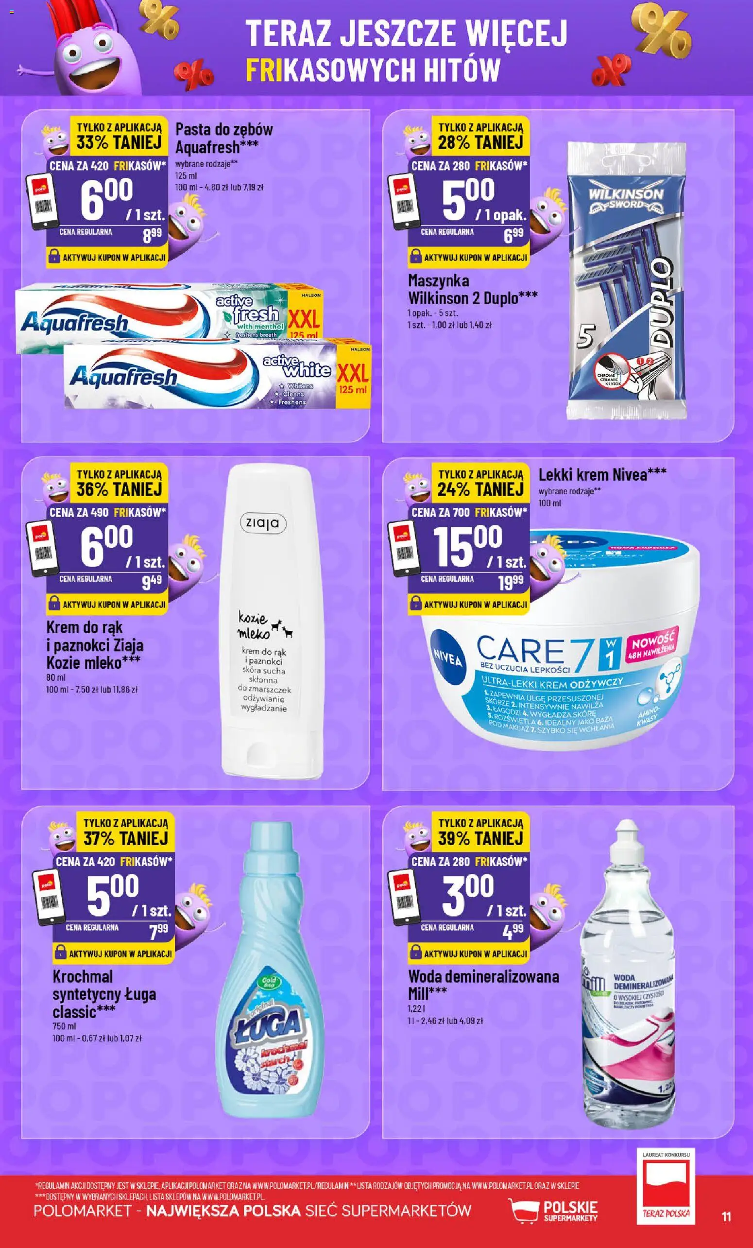 POLOmarket gazetka - Frikasowe Hity od 29.04.2026 | Strona: 11 | Produkty: Mleko, Makijaż, Krem do rąk, Krem