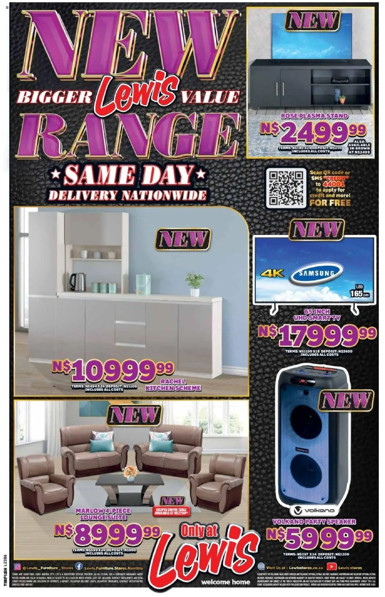 New Lewis Stores catalogue – valid from 01.10.2025 | Page: 24 | Products: Speaker, TV, Lounge suite