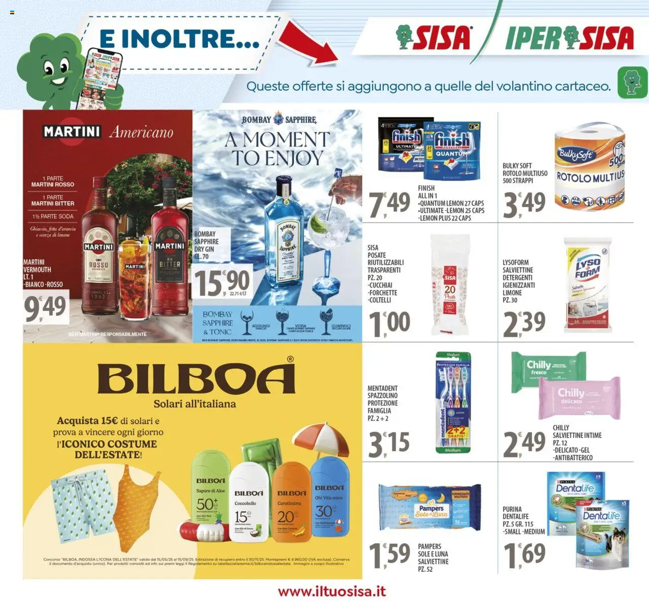 Volantino SISA del 08.08.2025 | Pagina: 24 | Prodotti: Spazzolino, Gin, Acqua, Limone