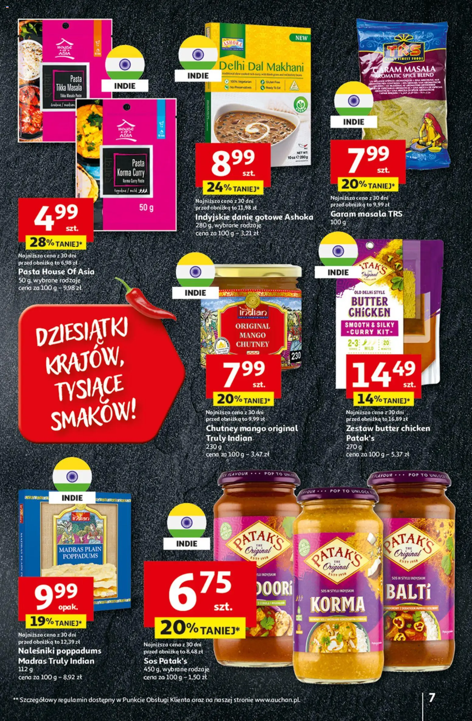 Auchan Gazetka - 30 Lat Hipermarket od 05.02.2026 | Strona: 7 | Produkty: Mango, Curry, Tikka masala, Naleśniki