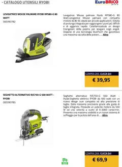 Anteprima del volantino Eurobrico Utensili Ryobi catalogo valido a partire dal 23.07.2025 | Pagina: 2 | Prodotti: Mouse