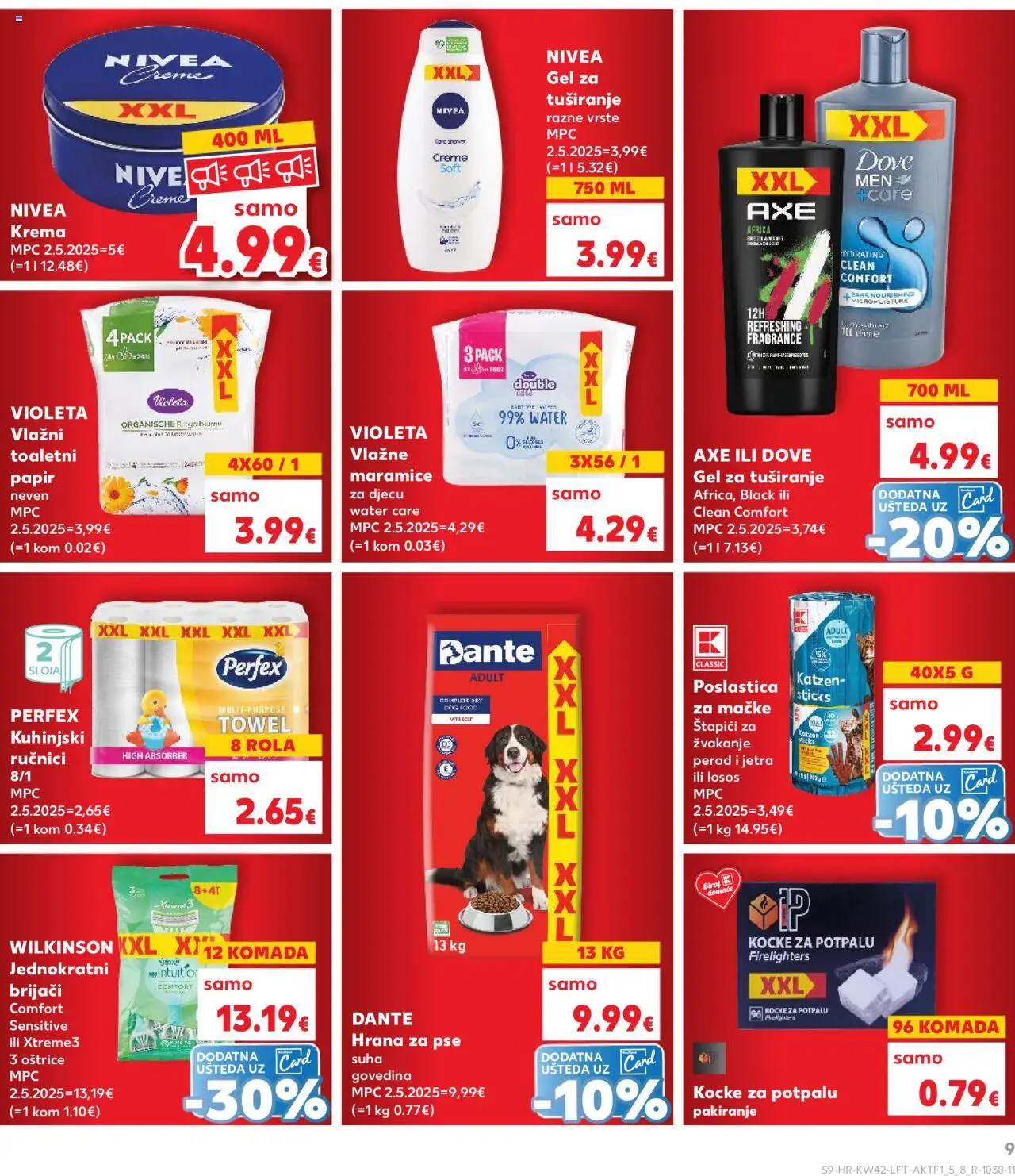Kaufland katalog | vrijedi od 15.10.2025 | Stranica: 9 | Proizvodi: Kocke za potpalu, Toaletni papir, Violeta, Axe