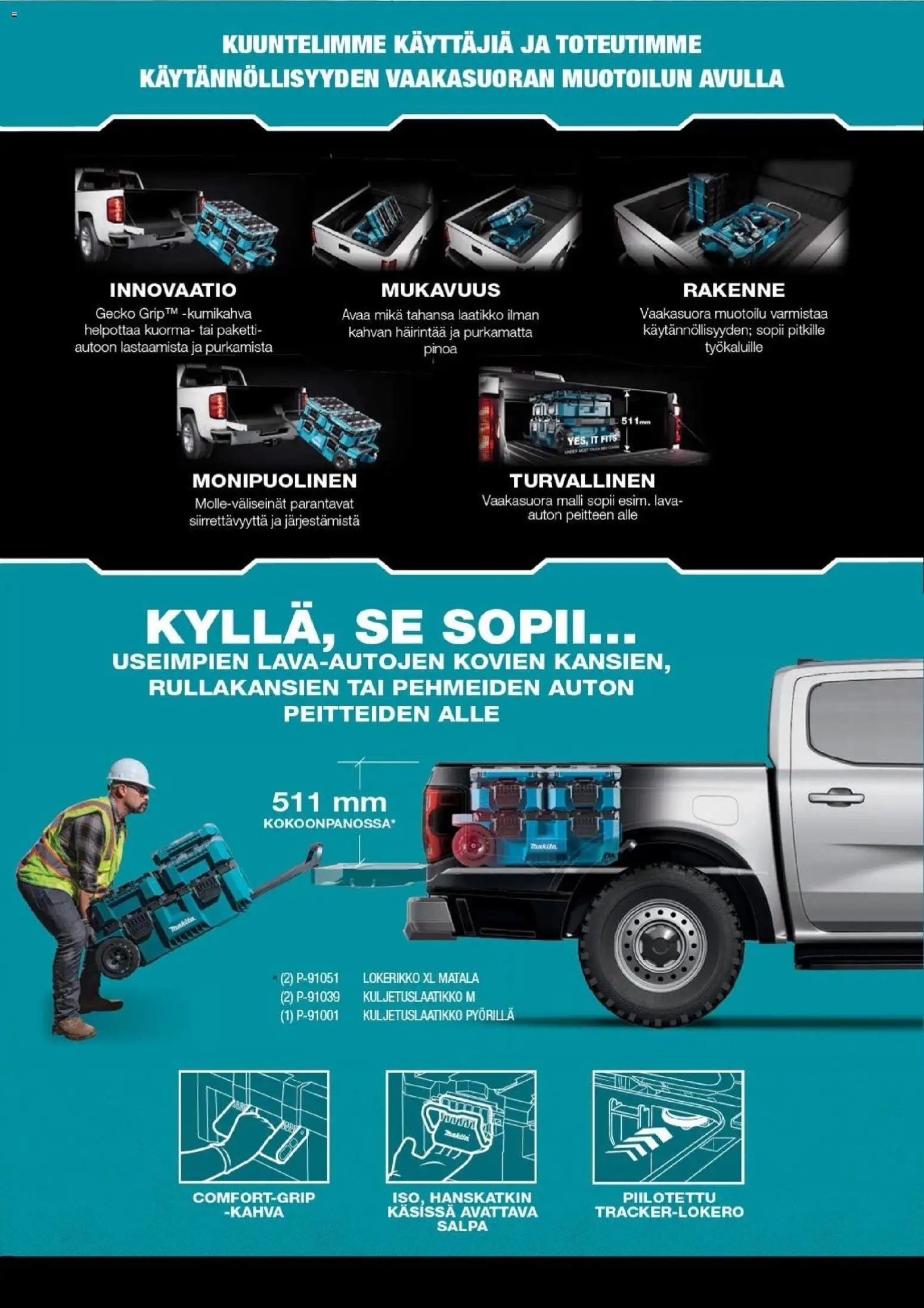 Makita - Maktrak säilytysjärjestelmä – voimassa 27.10.2025 alkaen | Sivu: 3 | Tuotteet: Laatikko