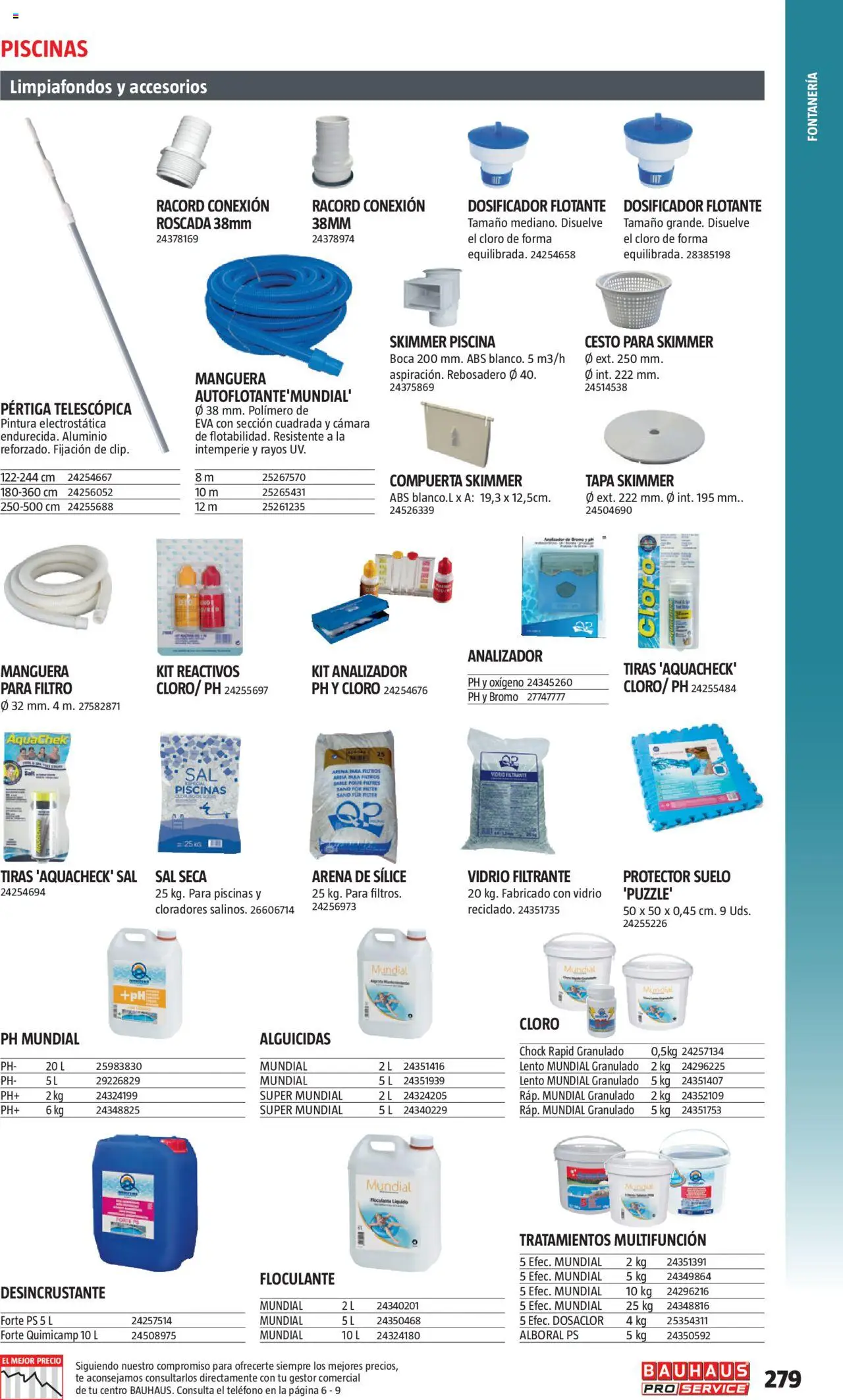 Bauhaus - ProService  │ válido desde el 24.02.2025 | Página: 279 | Productos: Manguera, Té, Teléfono, Cámara