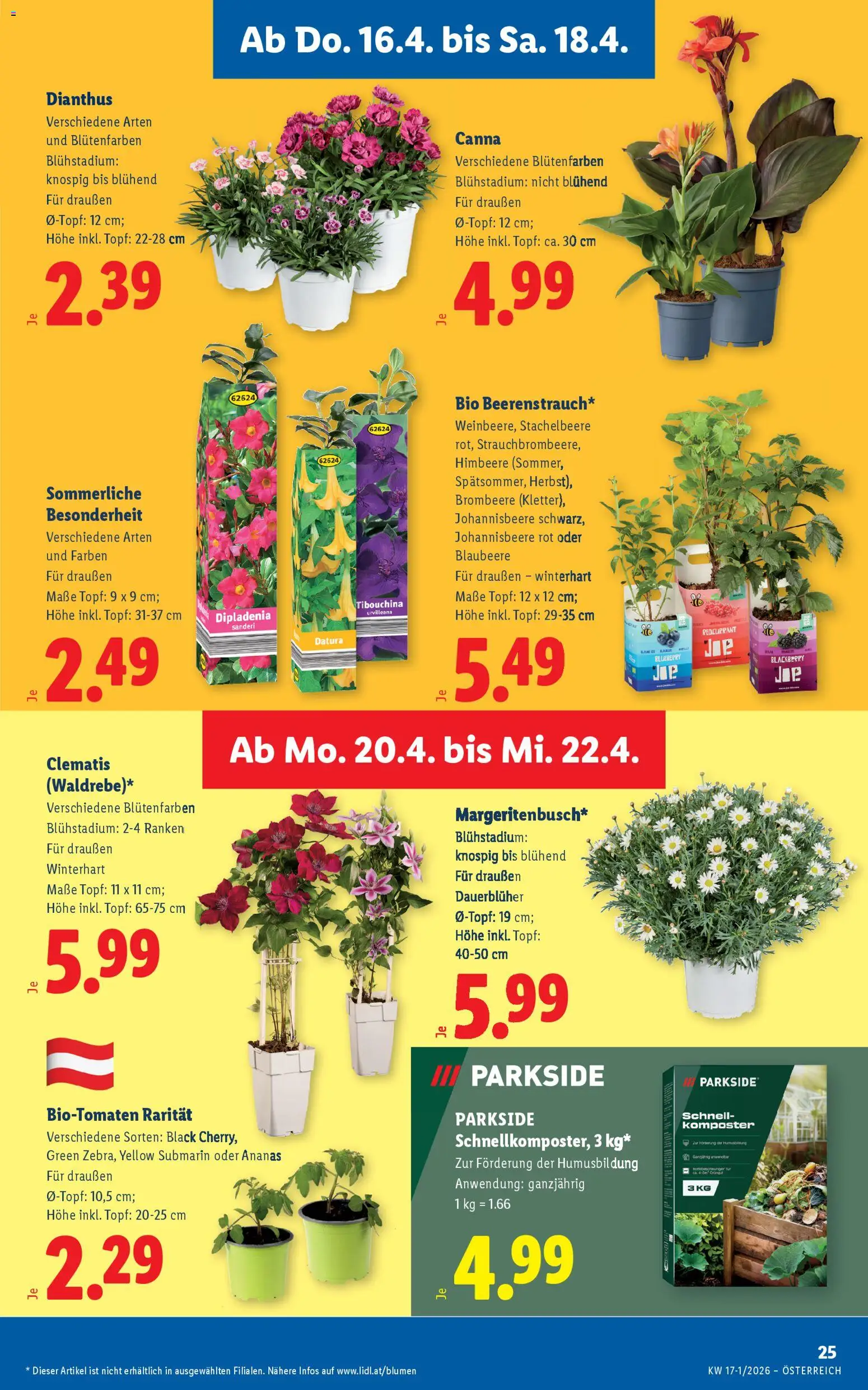 Lidl Flugblatt - Altenmarkt im Pongau, St. Johann im Pongau, Zell am See gültig ab 16.04.2026 | Seite: 27 | Produkte: Himbeere, Ananas