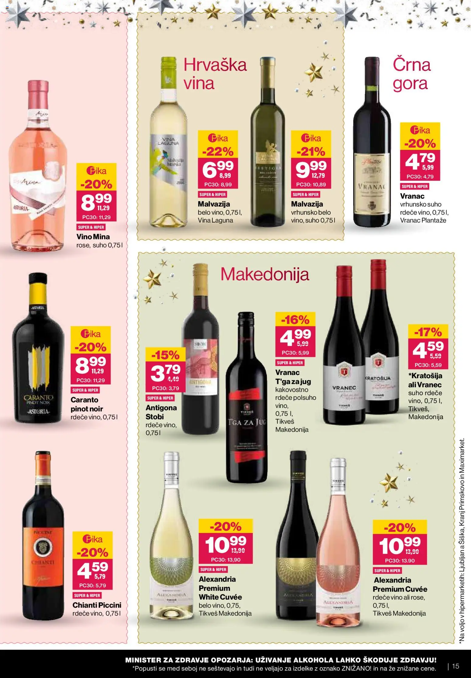 Novi Mercator katalog ponudbe – veljaven od 03.12.2025 | Stran: 15 | Izdelki: Vino