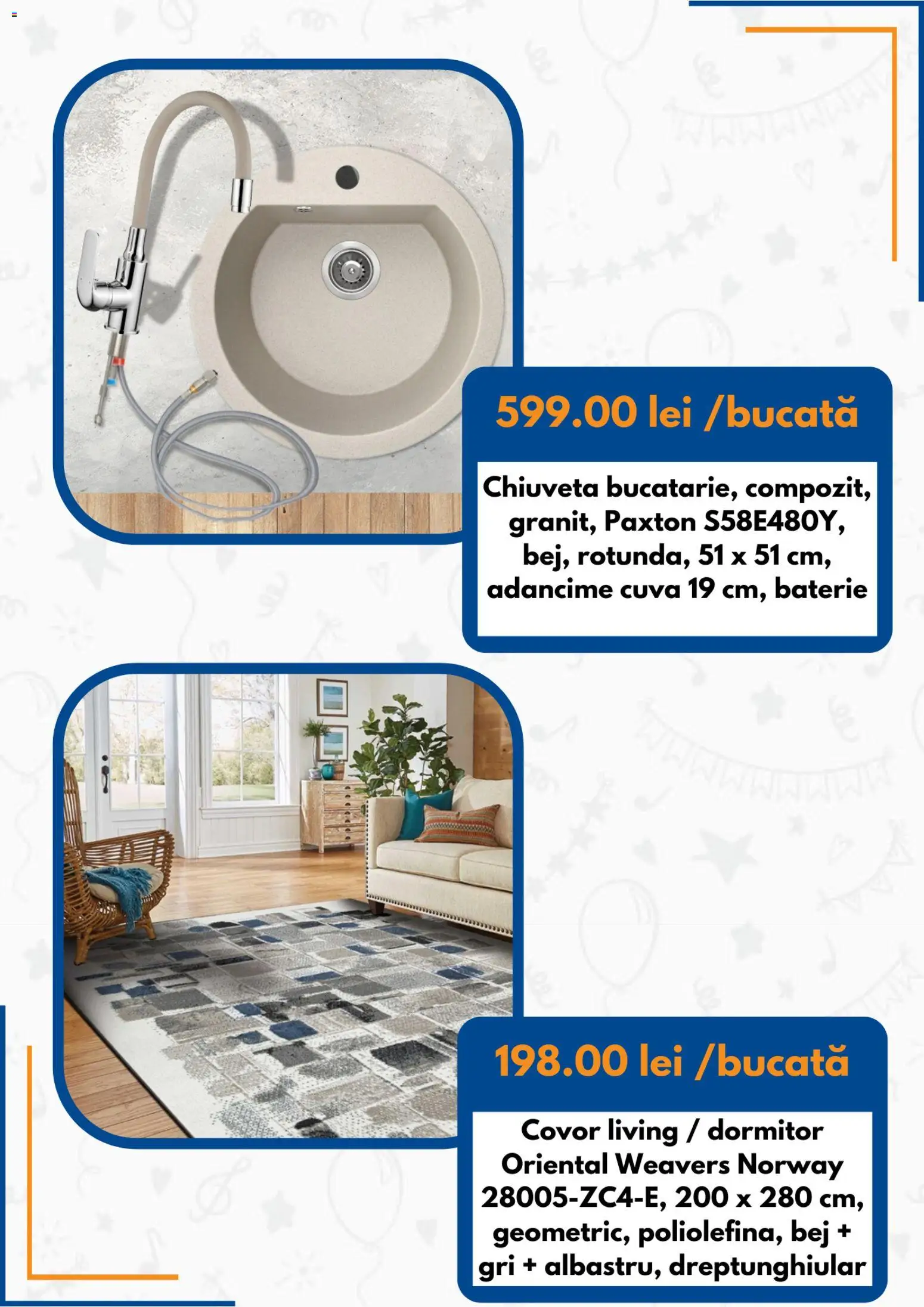 Noul catalog Dedeman – valabil de la 12.12.2025 | Pagină: 5 | Produse: Chiuvetă, Baterie, Covor