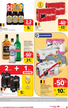 Carrefour folder Market - Voorbeeld van een folder van Carrefour, geldig van 15.04.2026 | Pagina: 13 | Producten: Bier, Wodka, Whisky, Alcohol