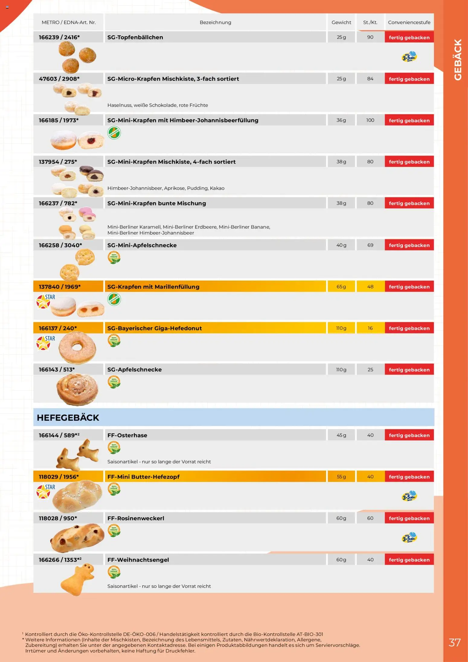 Metro EDNA Katalog 2026 gültig ab 19.02.2026 | Seite: 37 | Produkte: Gewicht