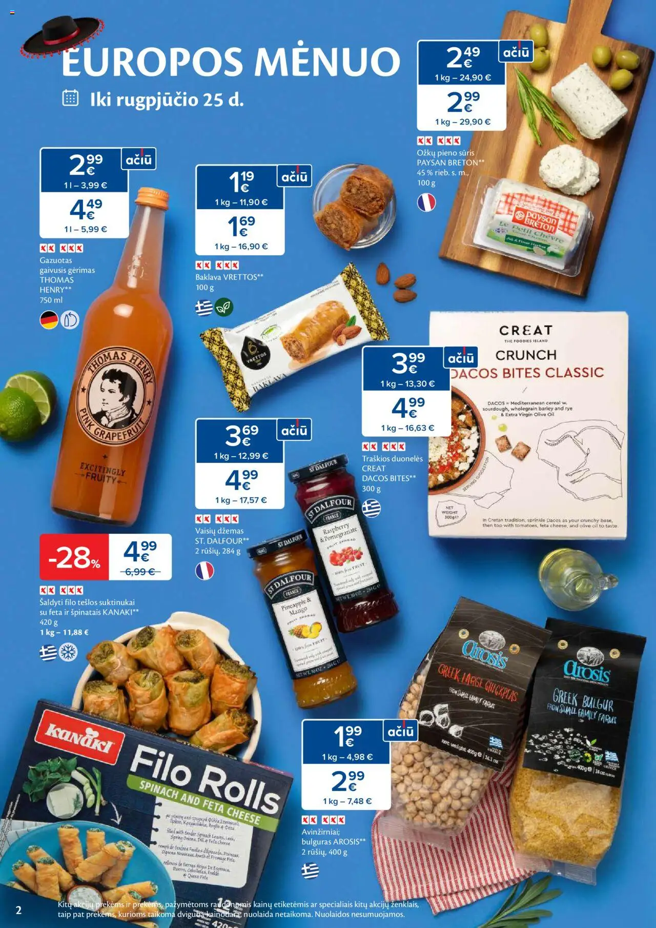 MAXIMA leidinys│galioja nuo 12.08.2025 | Puslapis: 2 | Prekių: Gaivusis gėrimas, Sūris