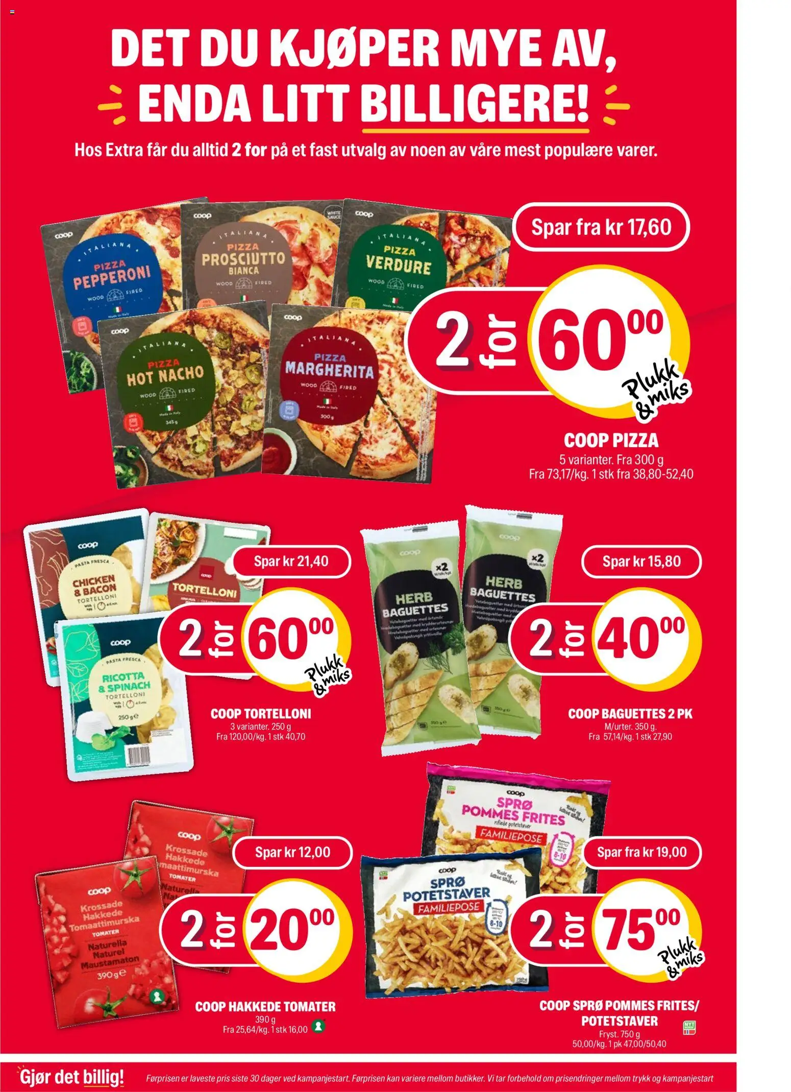 {H1} | Side: 23 | Produkter: Pizza, Tomater, Pommes frites, Nattkräm