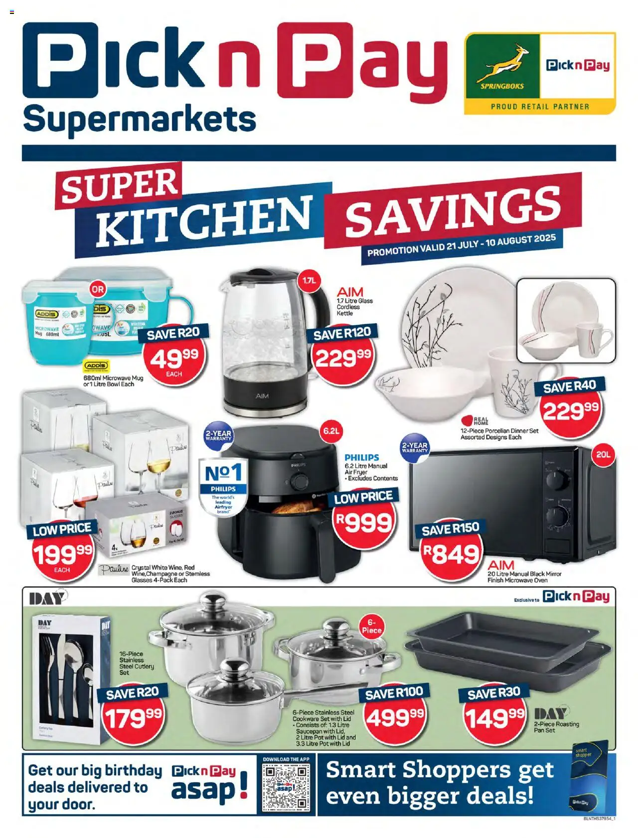 Pick n Pay - Kitchen Specials │ valid from 21.07.2025 | Page: 1 | Products: Microwave oven, Kettle, Microwave, Air fryer