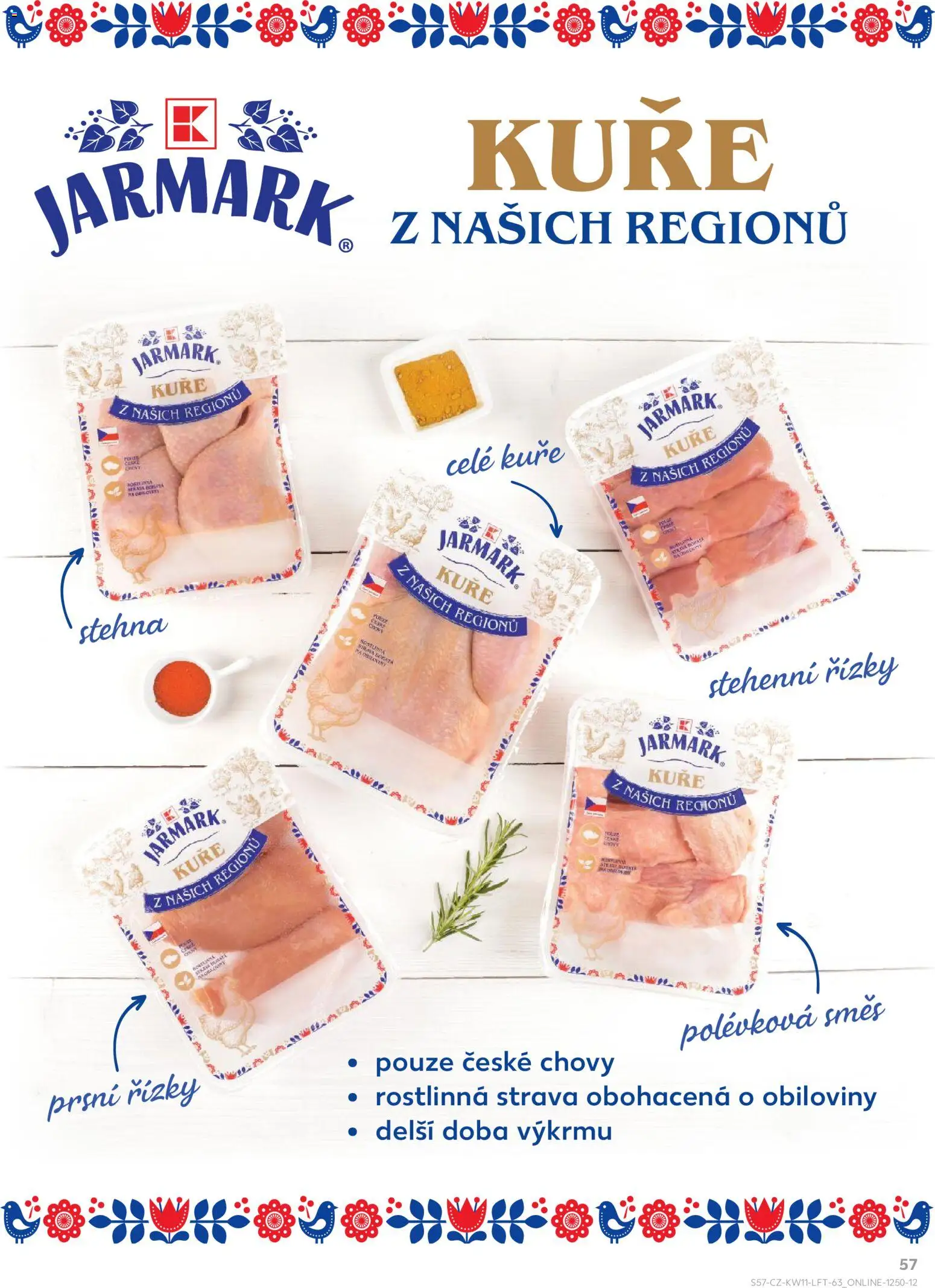 Kaufland leták od 11.03.2026 | Strana: 57 | Produkty: Stehenní řízky, Kuře