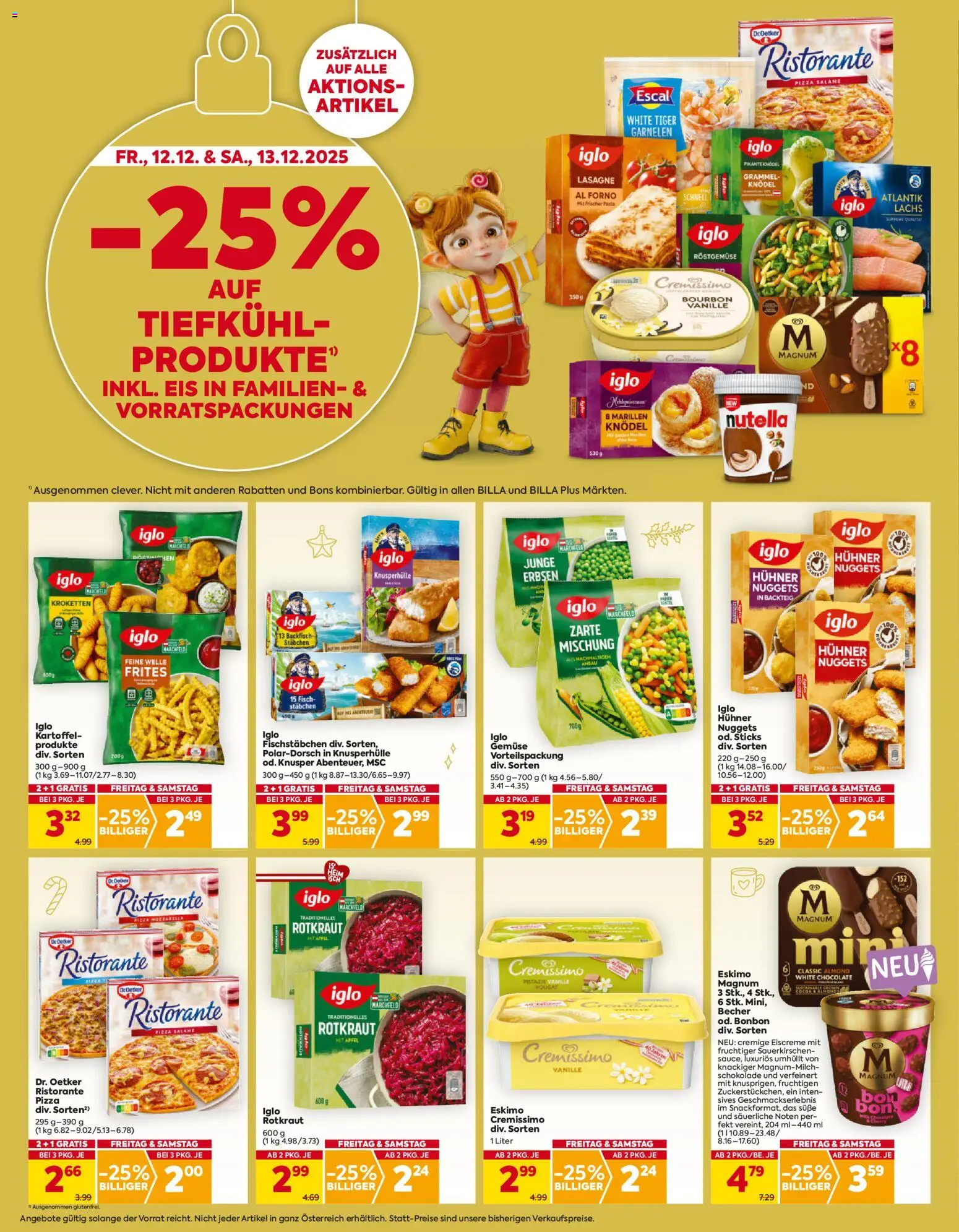 Billa Flugblatt - Oberösterreich gültig ab 11.12.2025 | Seite: 2 | Produkte: Erbsen, Schokolade, Salami, Bourbon