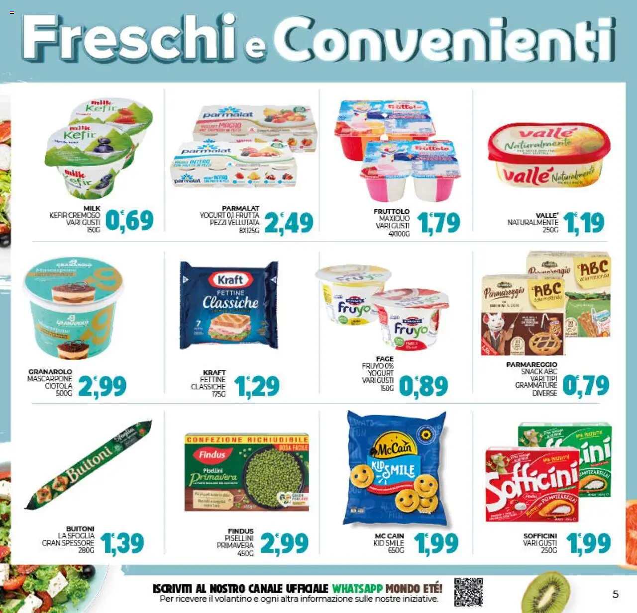 Volantino Eté del 10.10.2025 | Pagina: 5 | Prodotti: Yogurt, Frutta, Mascarpone, Ciotola