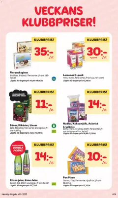 Pan Pizza, 170g, flera sorter, djupfryst, jfr-pris 58,82/kg, Lägsta 30-dagarspris 13,20/st - Förhandsvisning av reklamblad från butik Hemköp aktuell från 27.04.2026 | Sida: 7 | Produkter: Linser, Juice, Glass, Citron