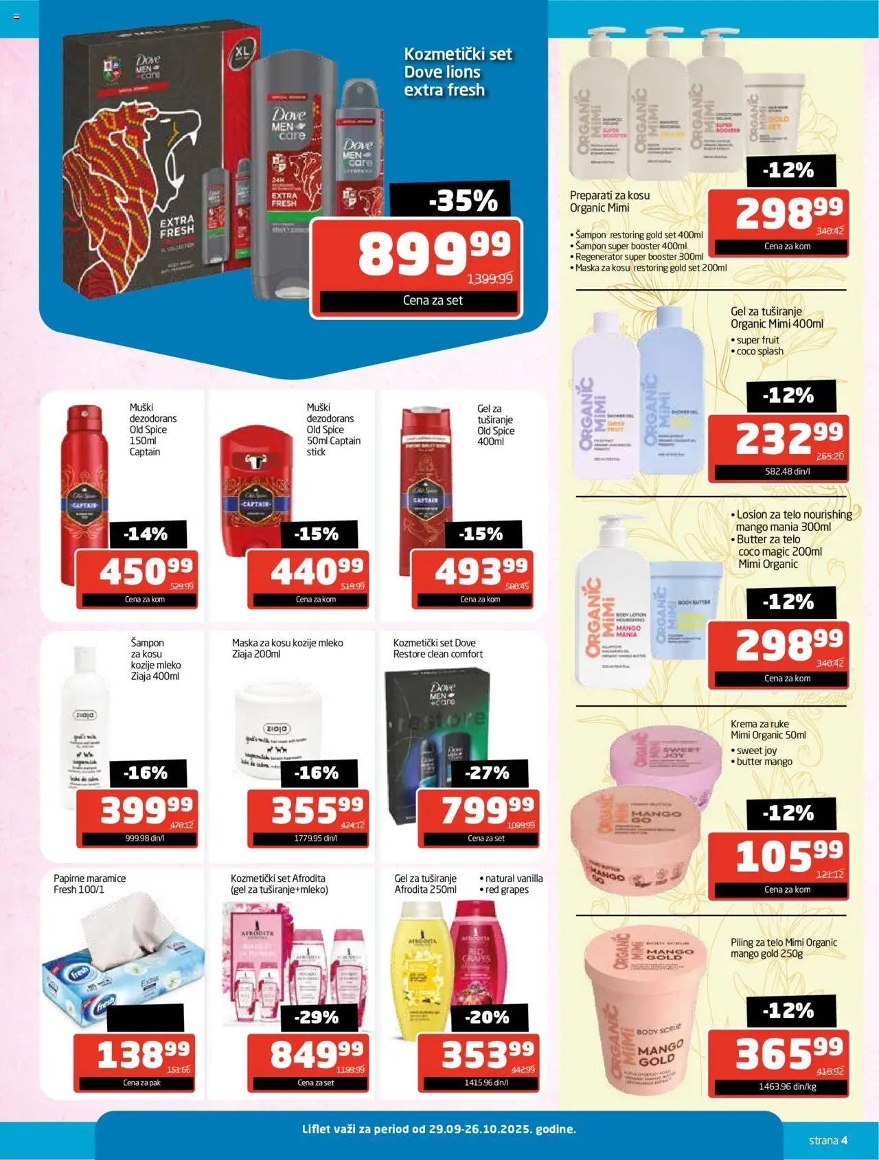 Gomex katalog - važi od 29.09.2025 | Strana: 4 | Proizvode: Šampon, Maska za kosu, Mleko, Maska