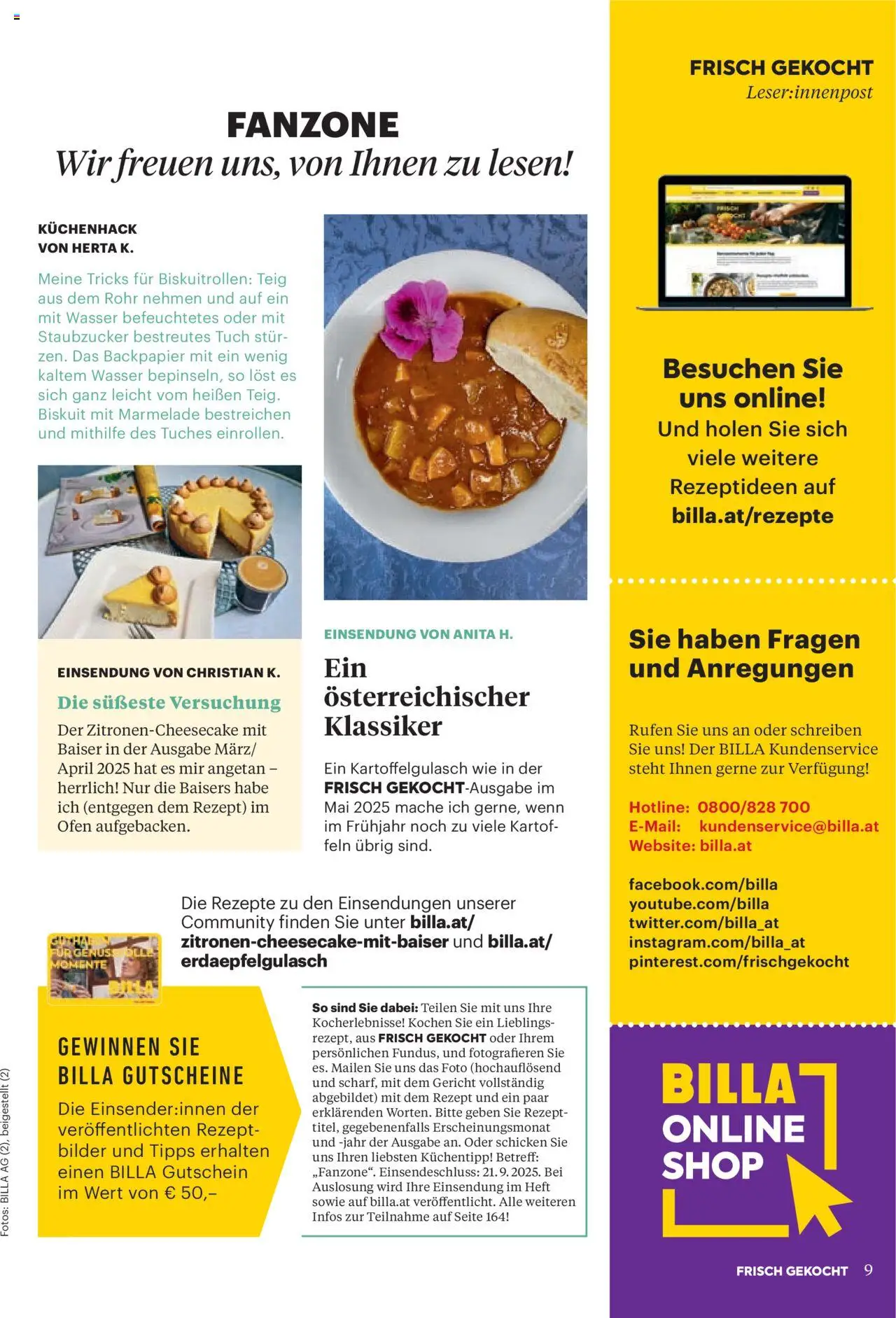 Billa Frisch Gekocht gültig ab 01.09.2025 | Seite: 7 | Produkte: Wasser, Ofen