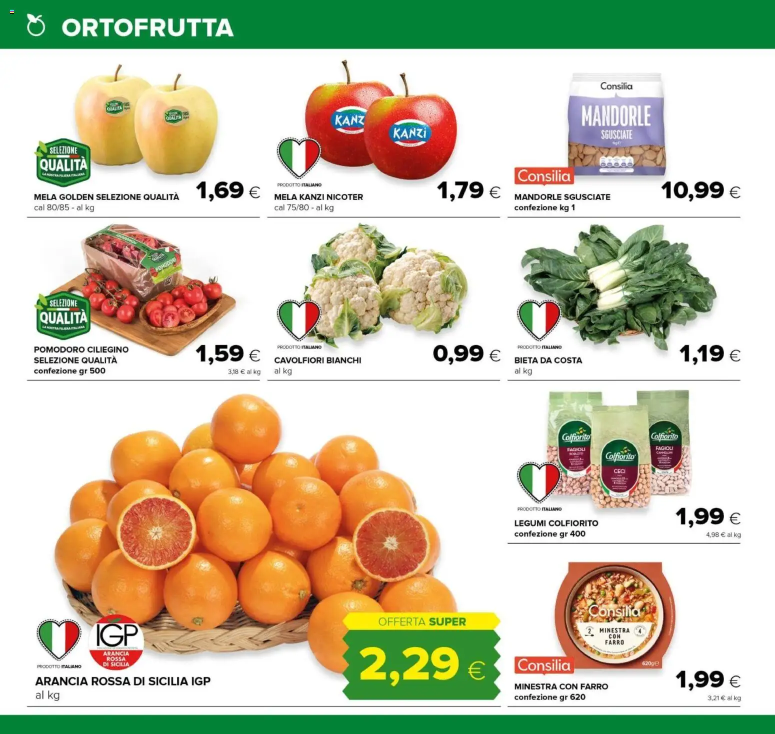 Volantino Oasi del 15.01.2026 | Pagina: 4 | Prodotti: Fagioli, Pomodoro, Mandorle, Arancia