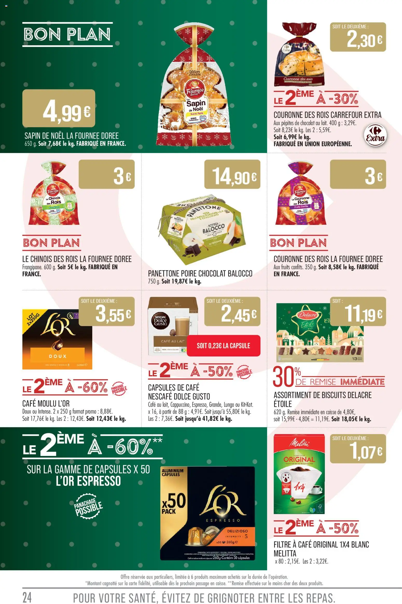 {H1} | Page: 24 | Produits: Sapin de Noël, Pépites de chocolat, Panettone, Biscuits