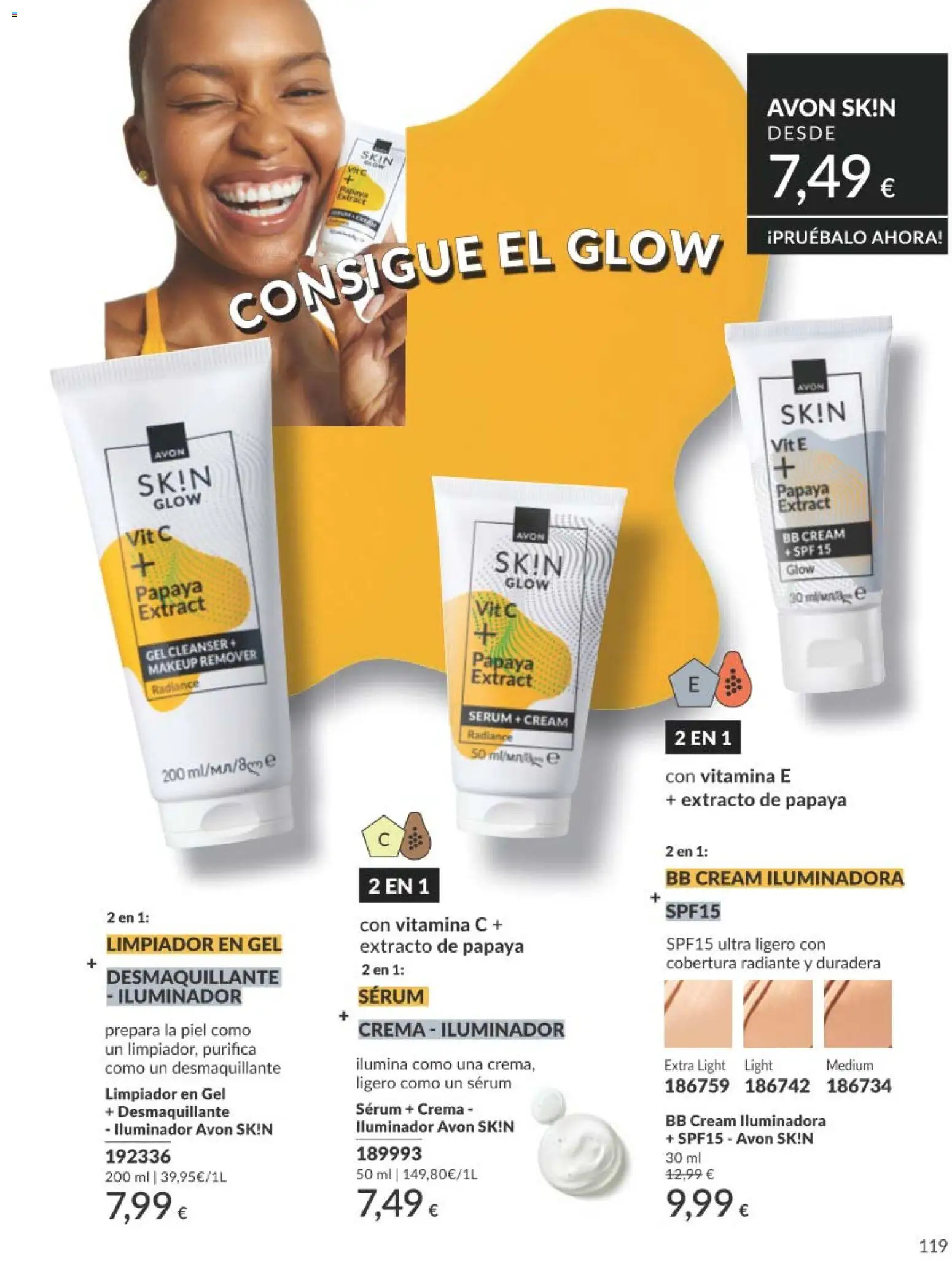 Catálogo AVON campaña 4 │ válido desde el 01.04.2026 | Página: 119 | Productos: BB cream, Iluminador, Sérum, BB cream iluminadora