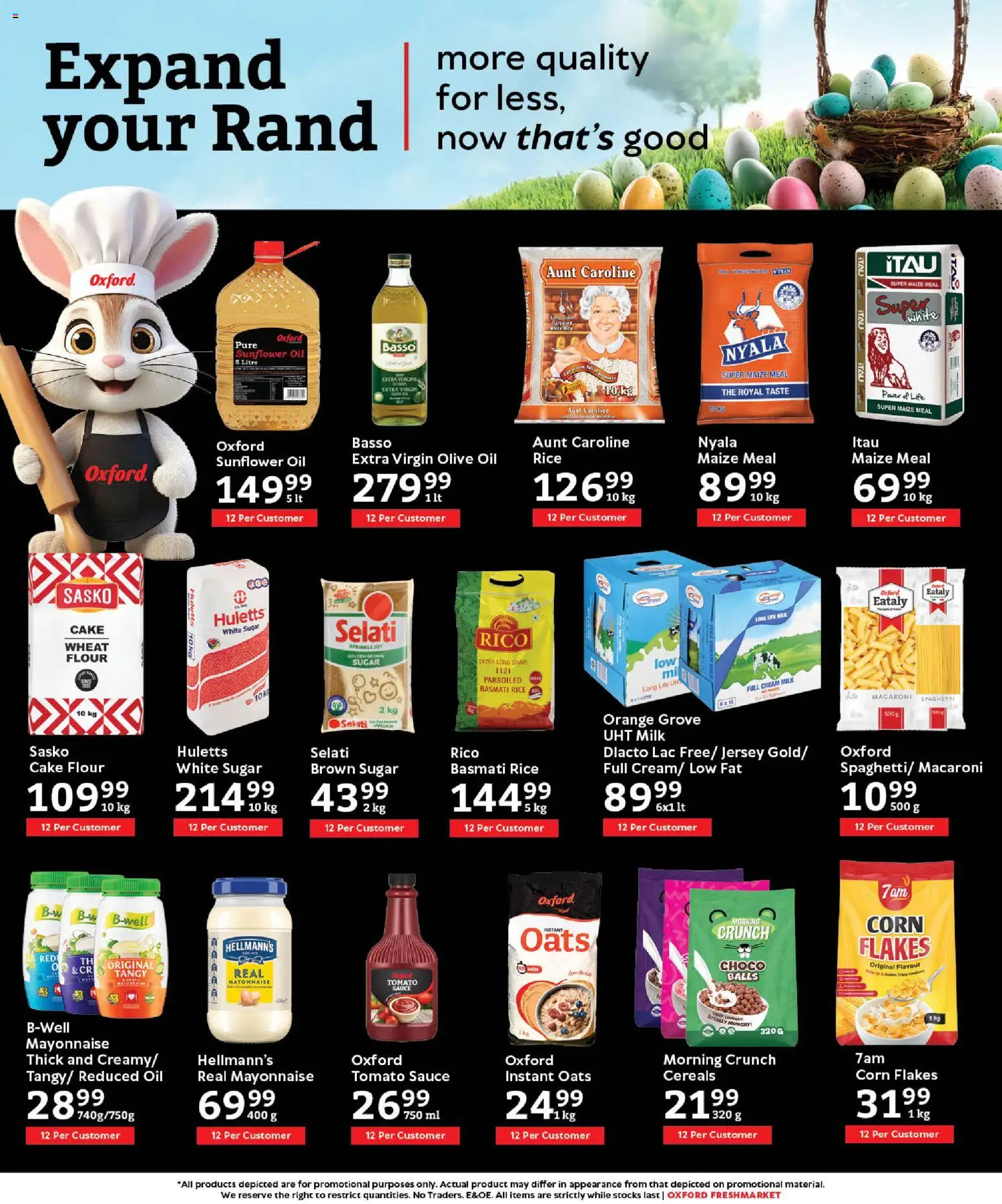 New Oxford Freshmarket catalogue – valid from 11.03.2026 | Page: 8 | Products: Flour, Rice, Cereals, Mayonnaise