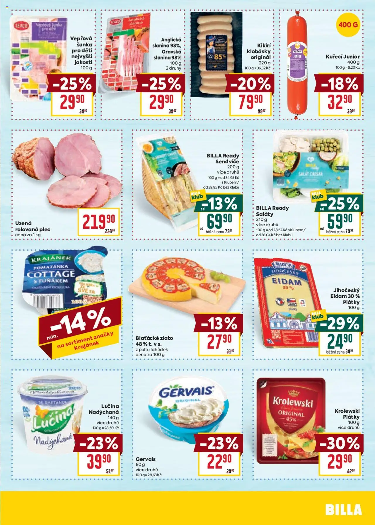 Billa Velký leták od 11.06.2025 | Strana: 11 | Produkty: Lučina, Šunka, Anglická slanina, Klobásky