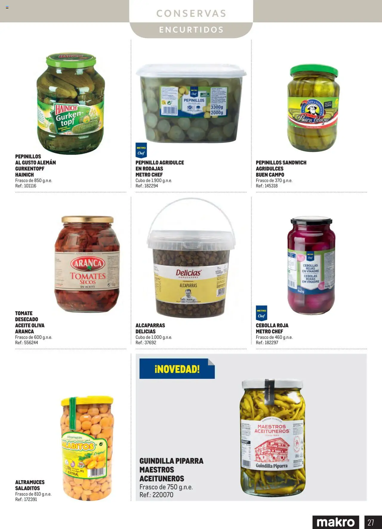 Makro - Despensa Península │ válido desde el 04.03.2025 | Página: 27 | Productos: Aceite, Tomates