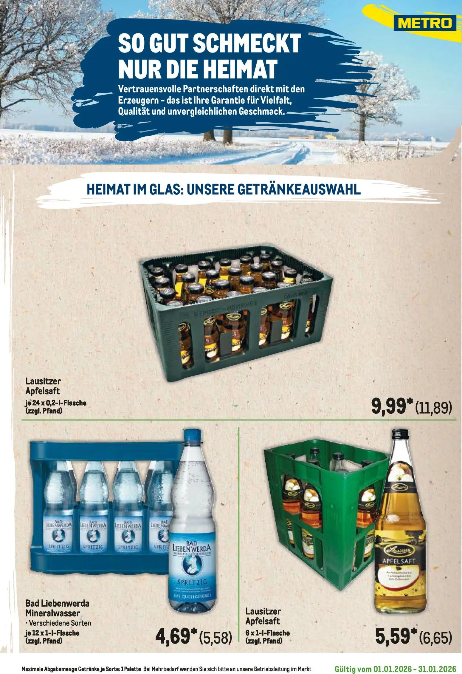 Metro  Regionaler Flyer – gültig ab 01.01.2026 | Seite: 93 | Produkte: Bad, Apfelsaft, Mineralwasser