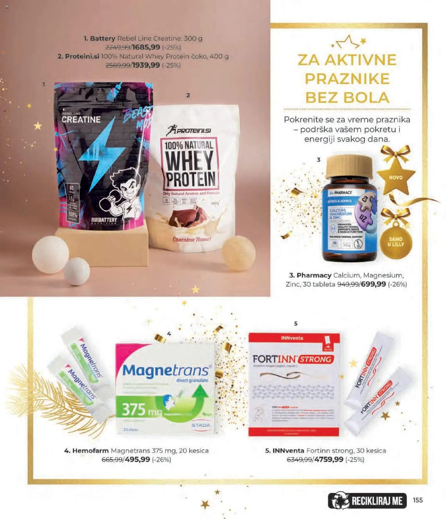 Lilly drogerie katalog - važi od 01.12.2025 | Strana: 155 | Proizvode: Whey protein, Protein