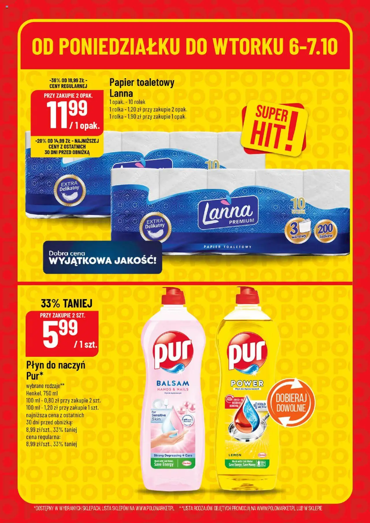 POLOmarket Gazetka - Super Hity od 06.10.2025 | Strona: 6 | Produkty: Papier toaletowy, Płyn do mycia naczyń