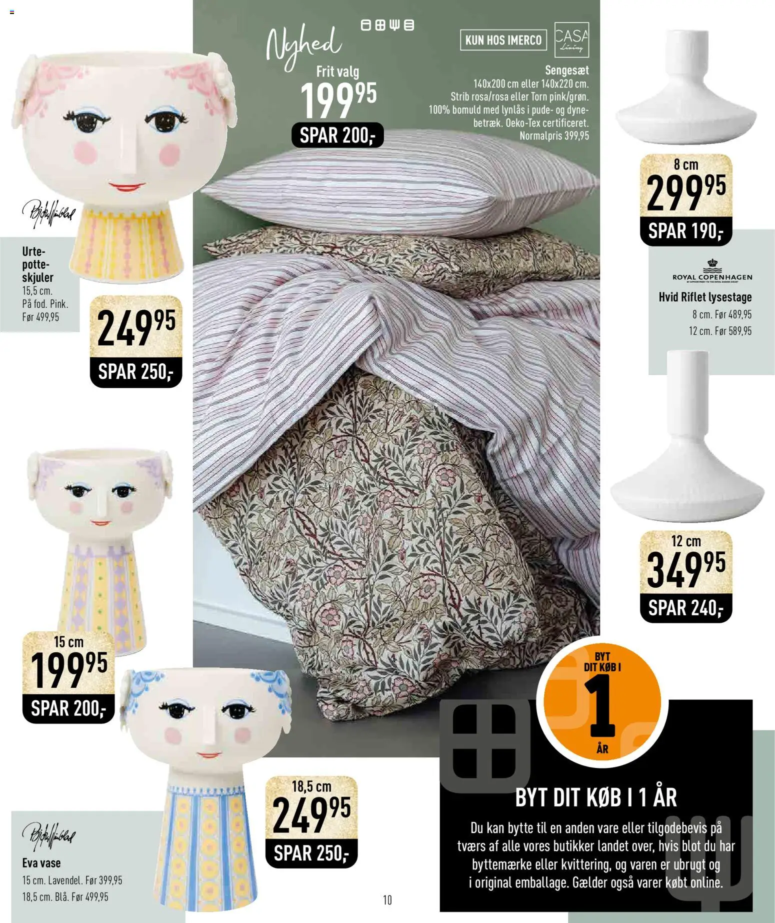 Imerco tilbudsavis – gyldig fra 14.11.2025 | Side: 10 | Produkter: Pude, Vase, Sengesæt