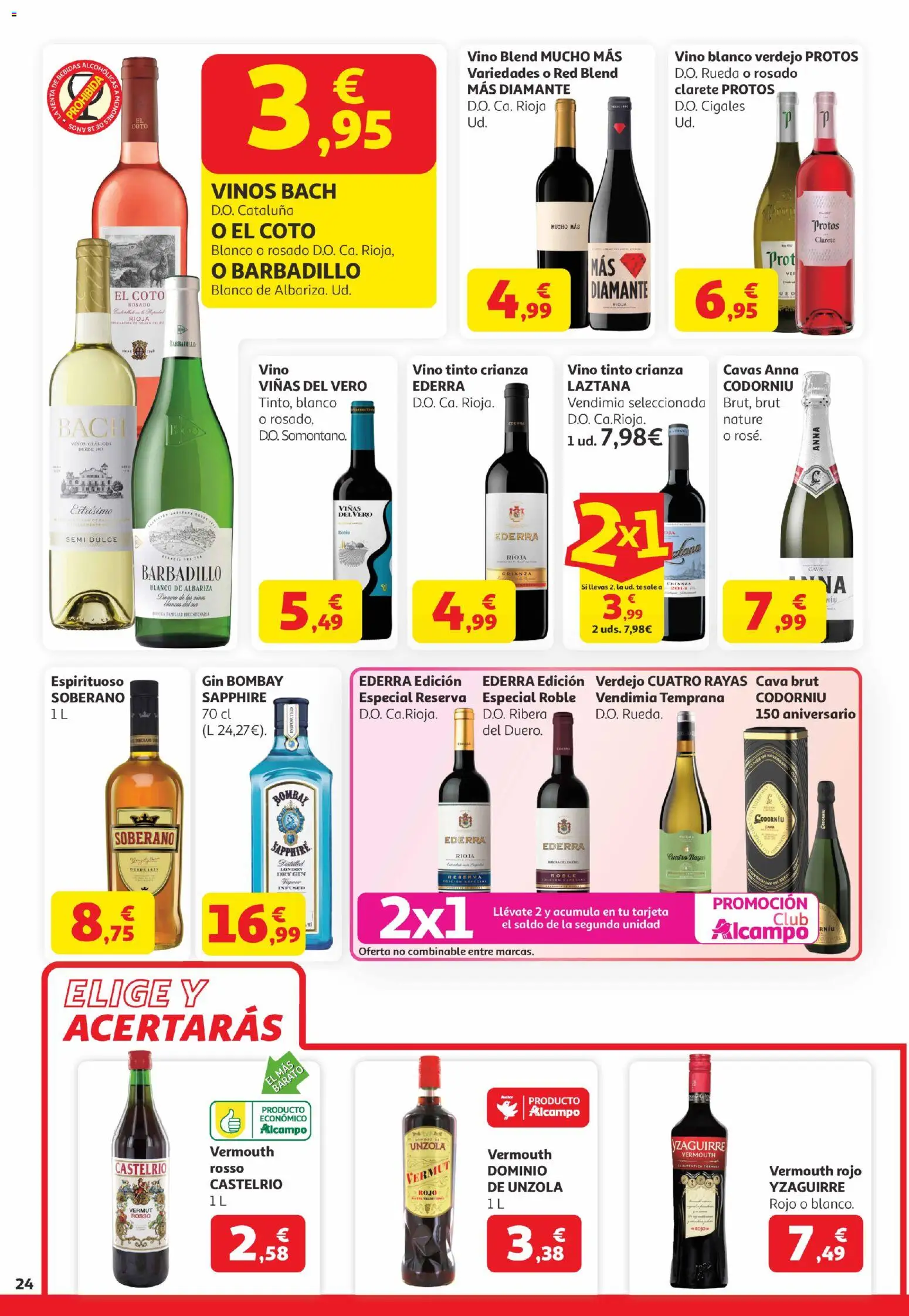 Alcampo Canarias │ válido desde el 07.04.2026 | Página: 24 | Productos: Vino, Té, Cama