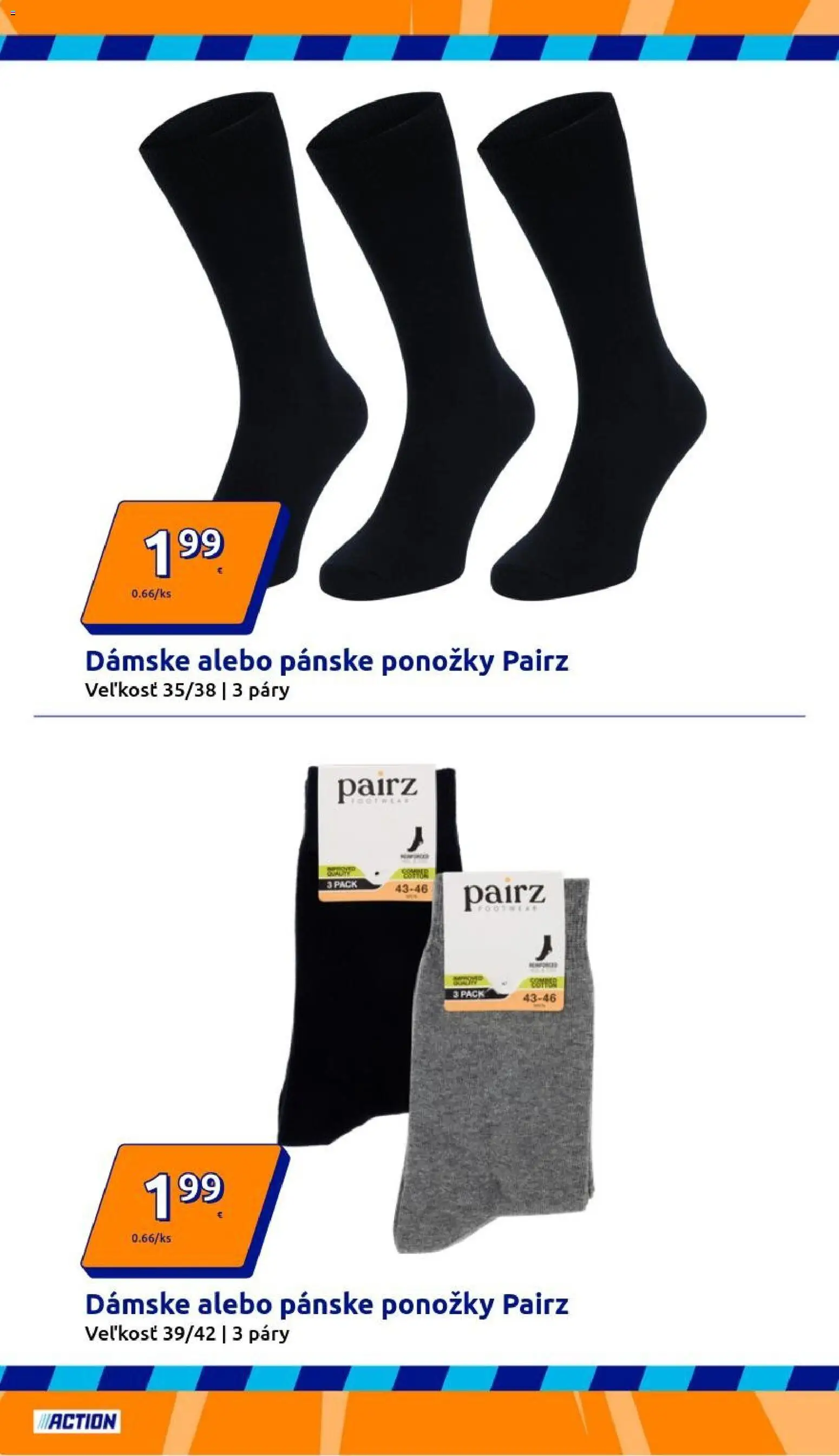 Nové Action akcie – leták je platný od 28.01.2026 | Strana: 2 | Produkty: Ponožky