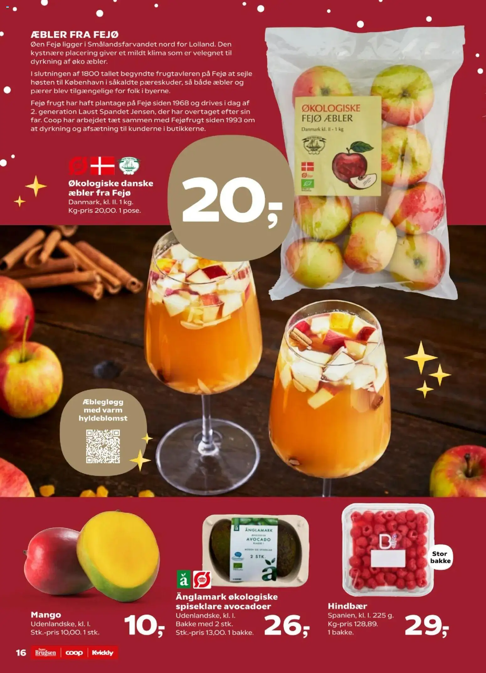 Kvickly tilbudsavis – gyldig fra 28.11.2025 | Side: 16 | Produkter: Mango, Avocado, Hindbær, Søm