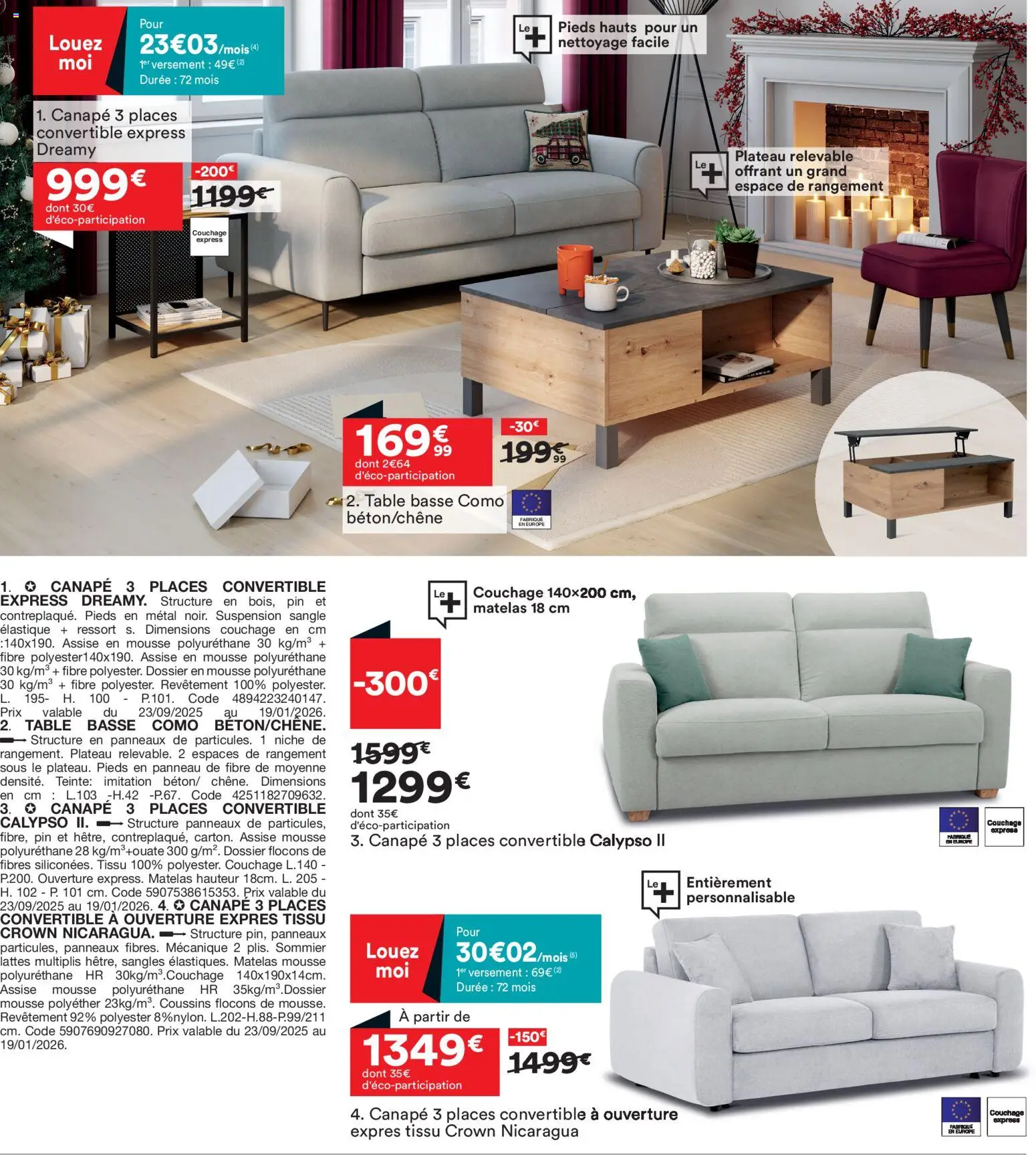 {H1} | Page: 9 | Produits: Plateau, Suspension, Matelas, Canapé