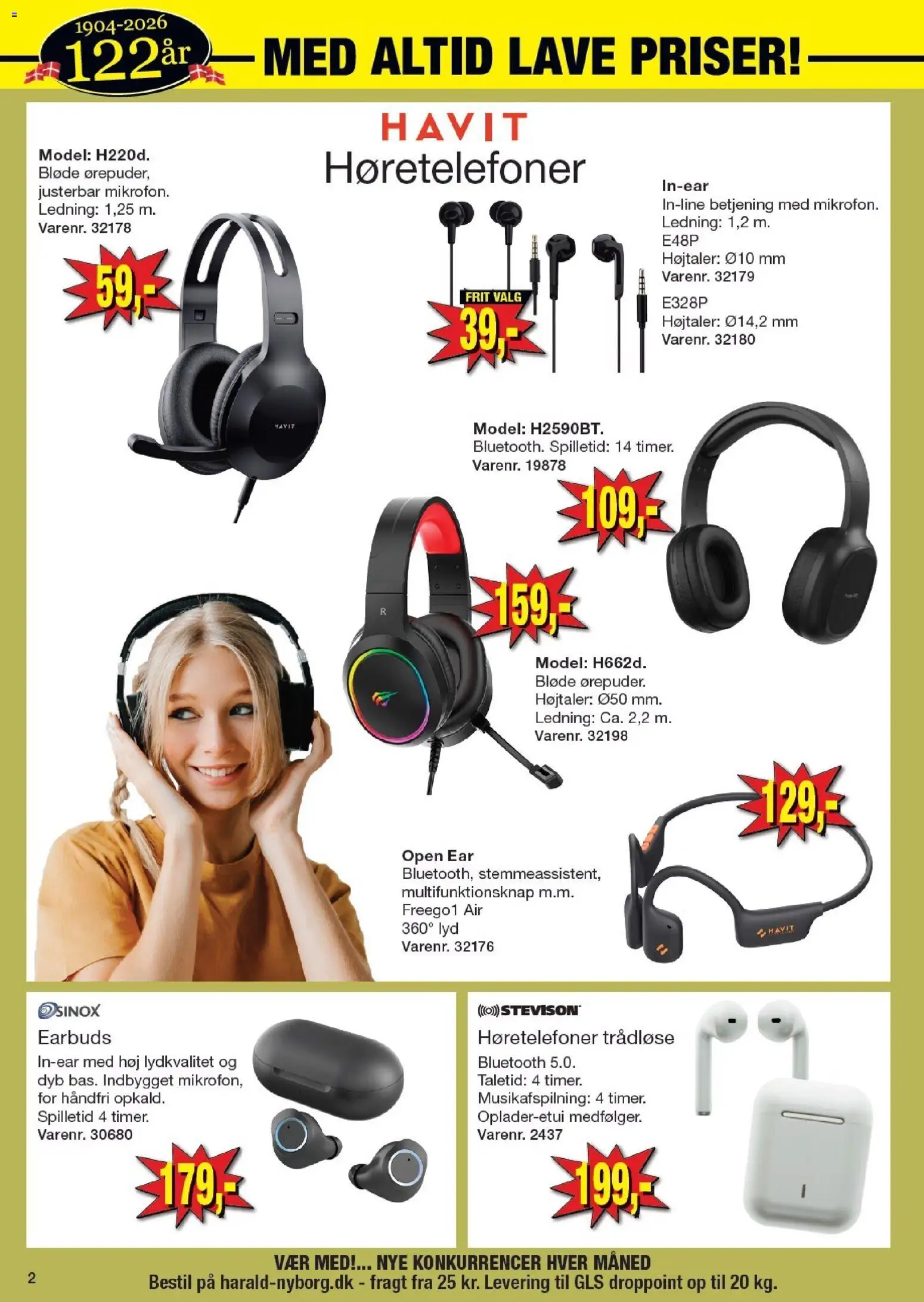 Harald Nyborg tilbudsavis – gyldig fra 08.01.2026 | Side: 2 | Produkter: Lyd, Høretelefoner