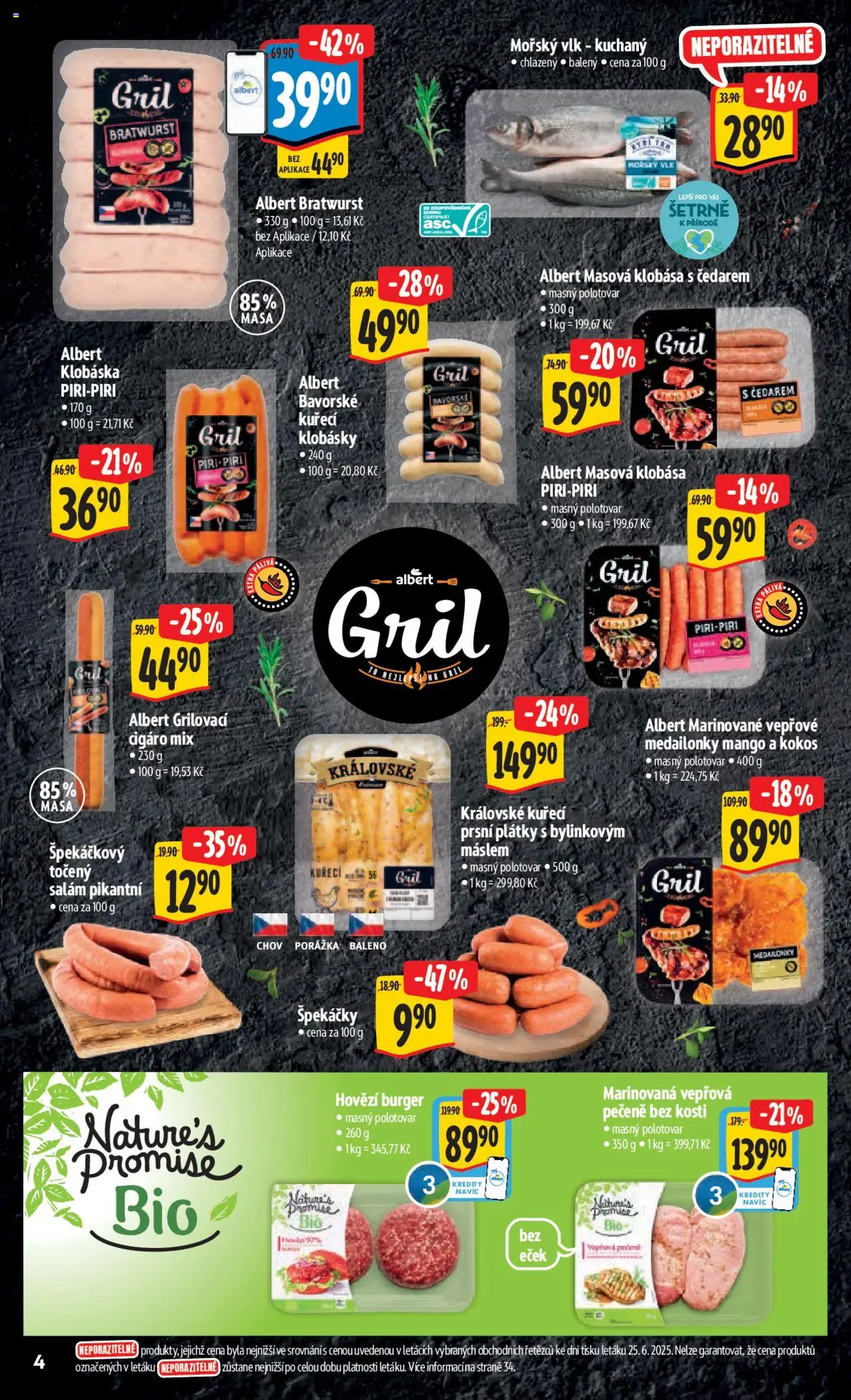Albert leták - Hypermarket od 02.07.2025 | Strana: 9 | Produkty: Burger, Mango, Vepřová pečeně, Salám