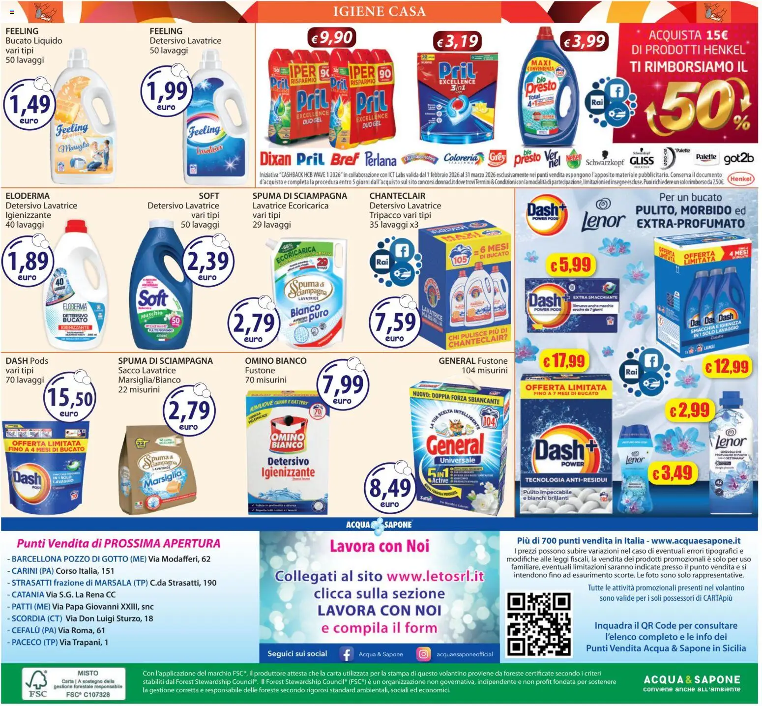 Volantino Acqua e Sapone del 05.03.2026 | Pagina: 20 | Prodotti: Acqua, Lavatrice, Stampa, Lenzuola